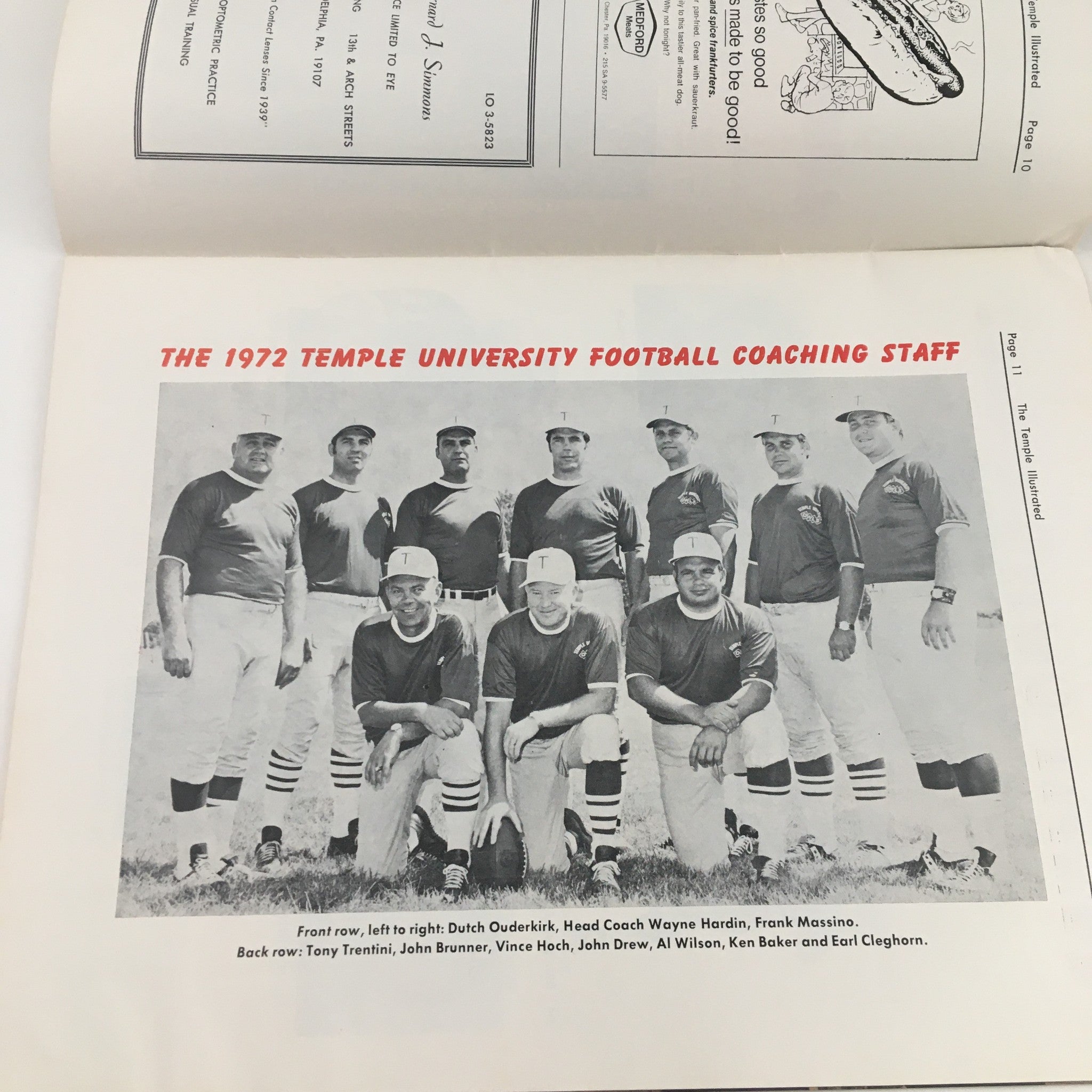 1972 Temple Holy Cross The College Game Football Program