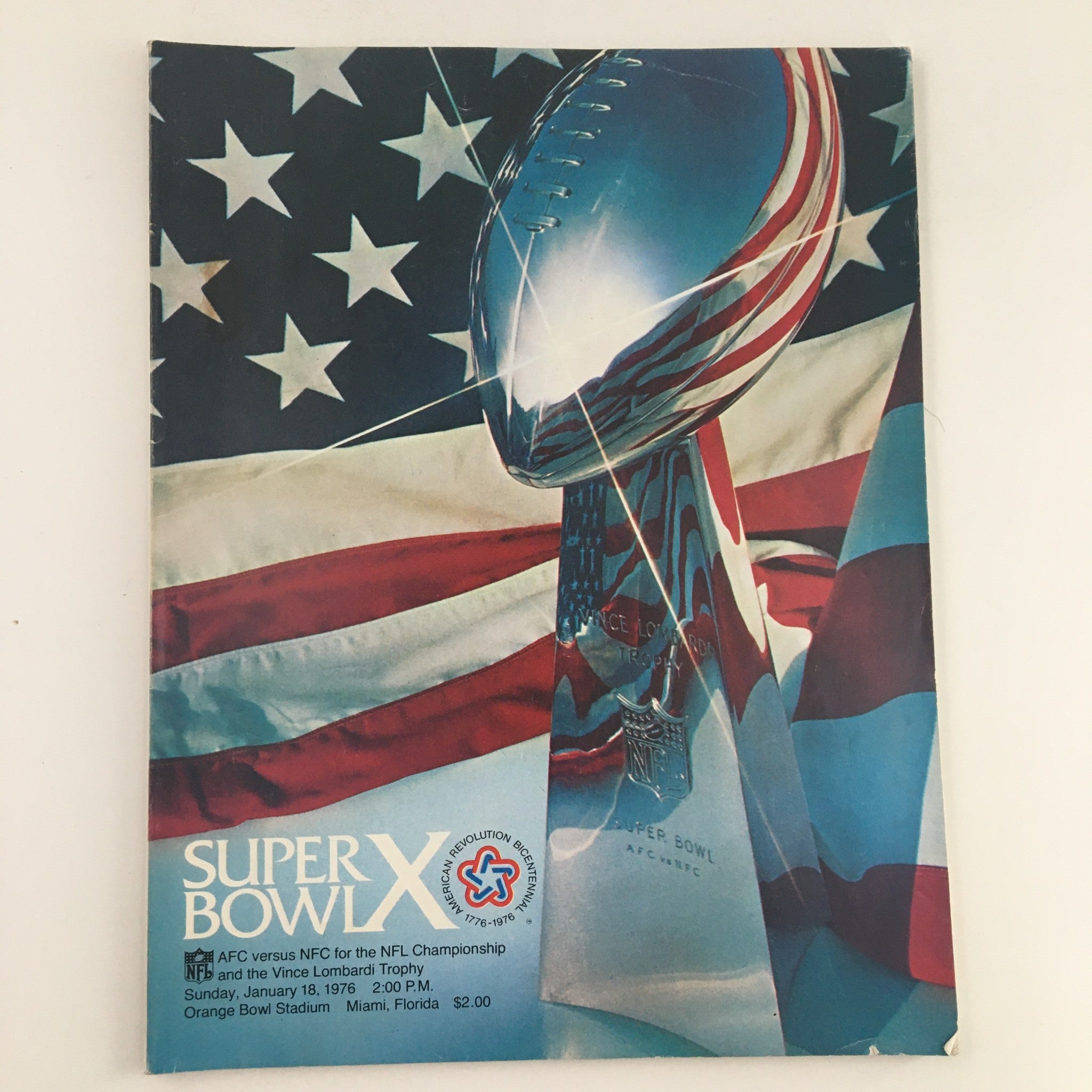 1976 Super Bowl X Magazine AFC vs NFC for NFL Championship