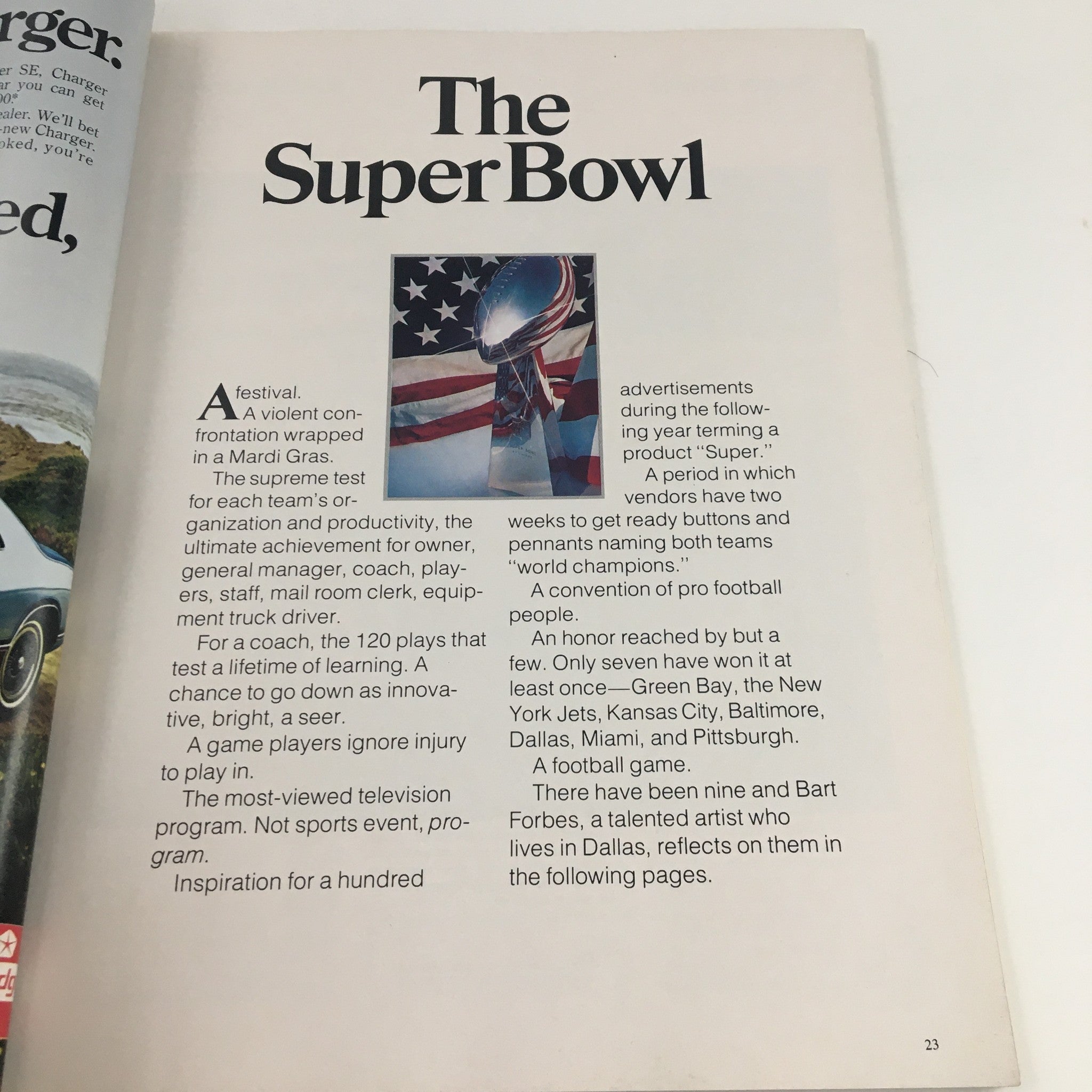 1976 Super Bowl X Magazine AFC vs NFC for NFL Championship