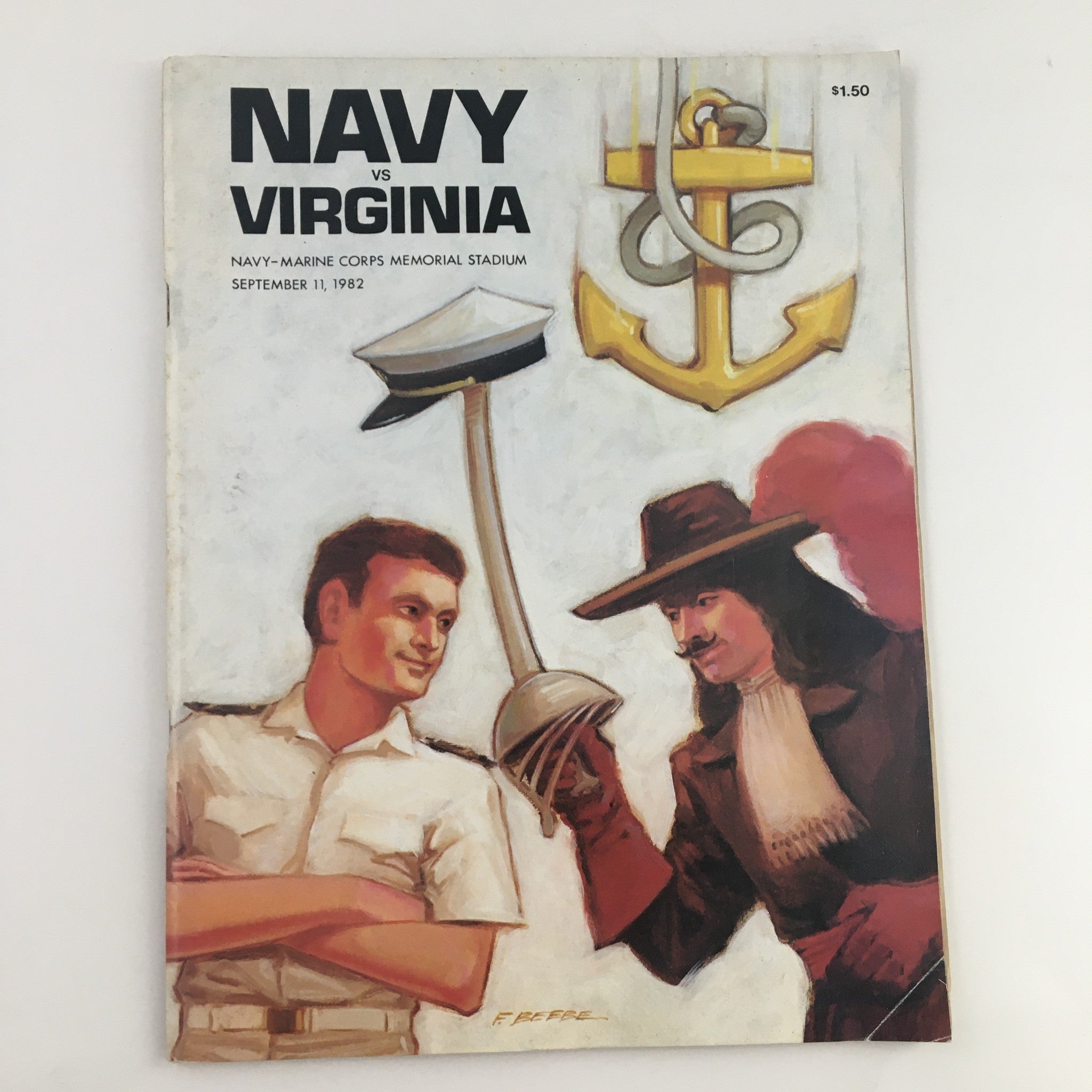 1982 Navy-Marine Corps Memorial Stadium Navy vs Virginia Program