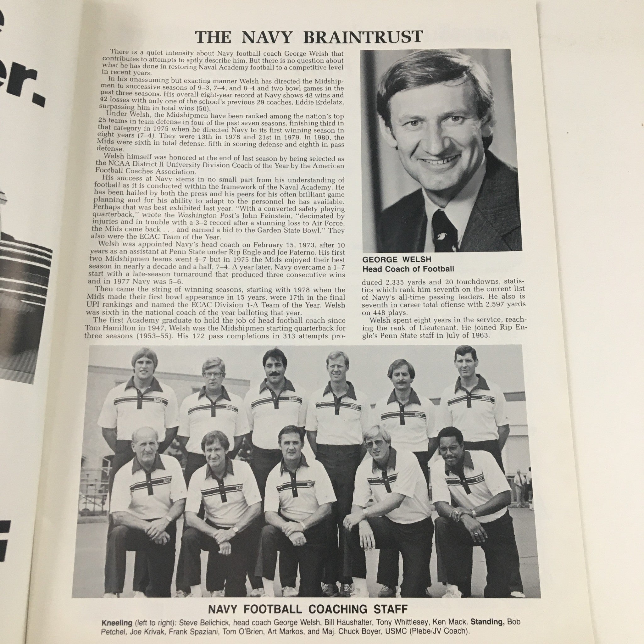 1981 Yale - Navy Ivy League History Official Football Program