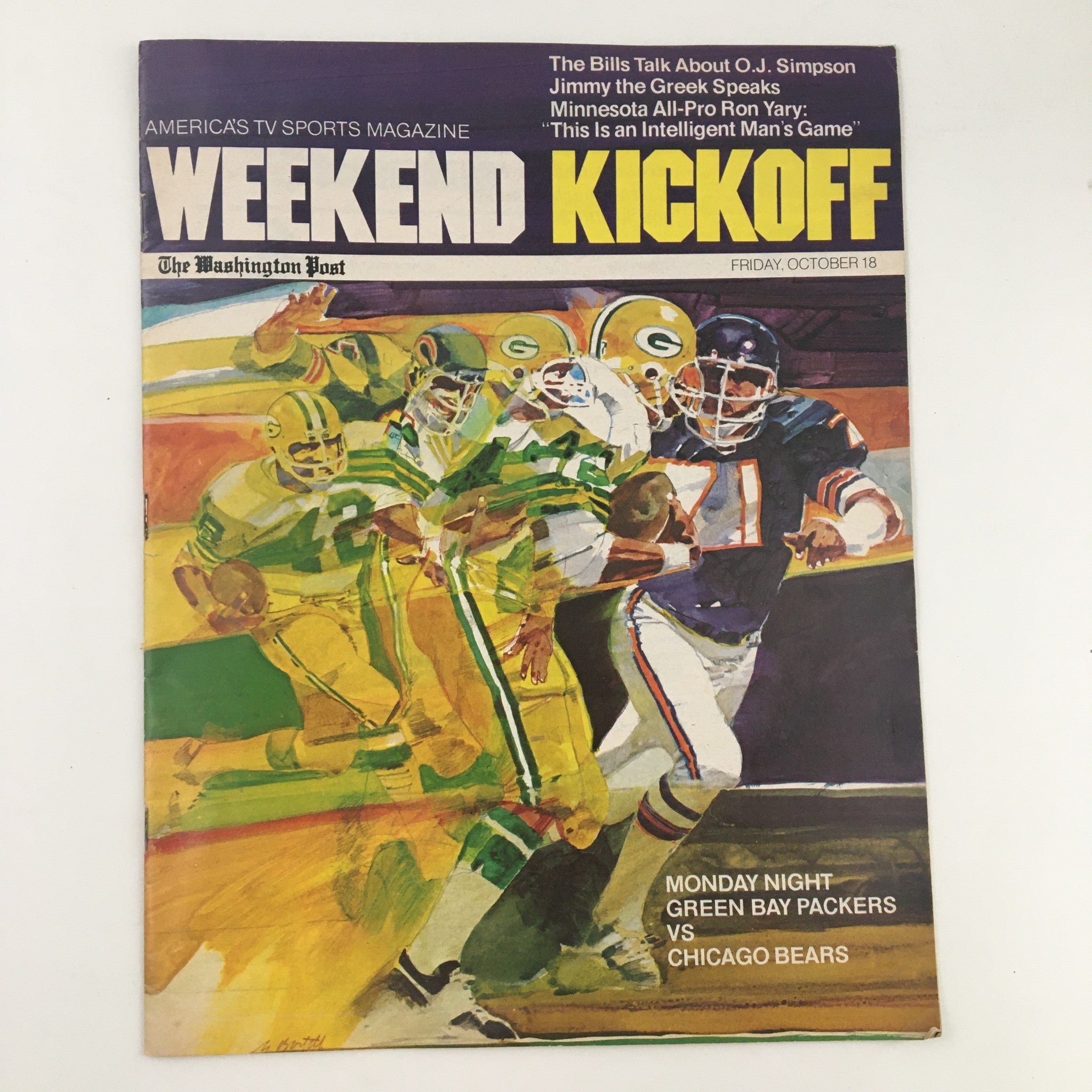 Weekend Kickoff Magazine Vol 1 #1 October Bills Talk About O.J. Simpson No Label