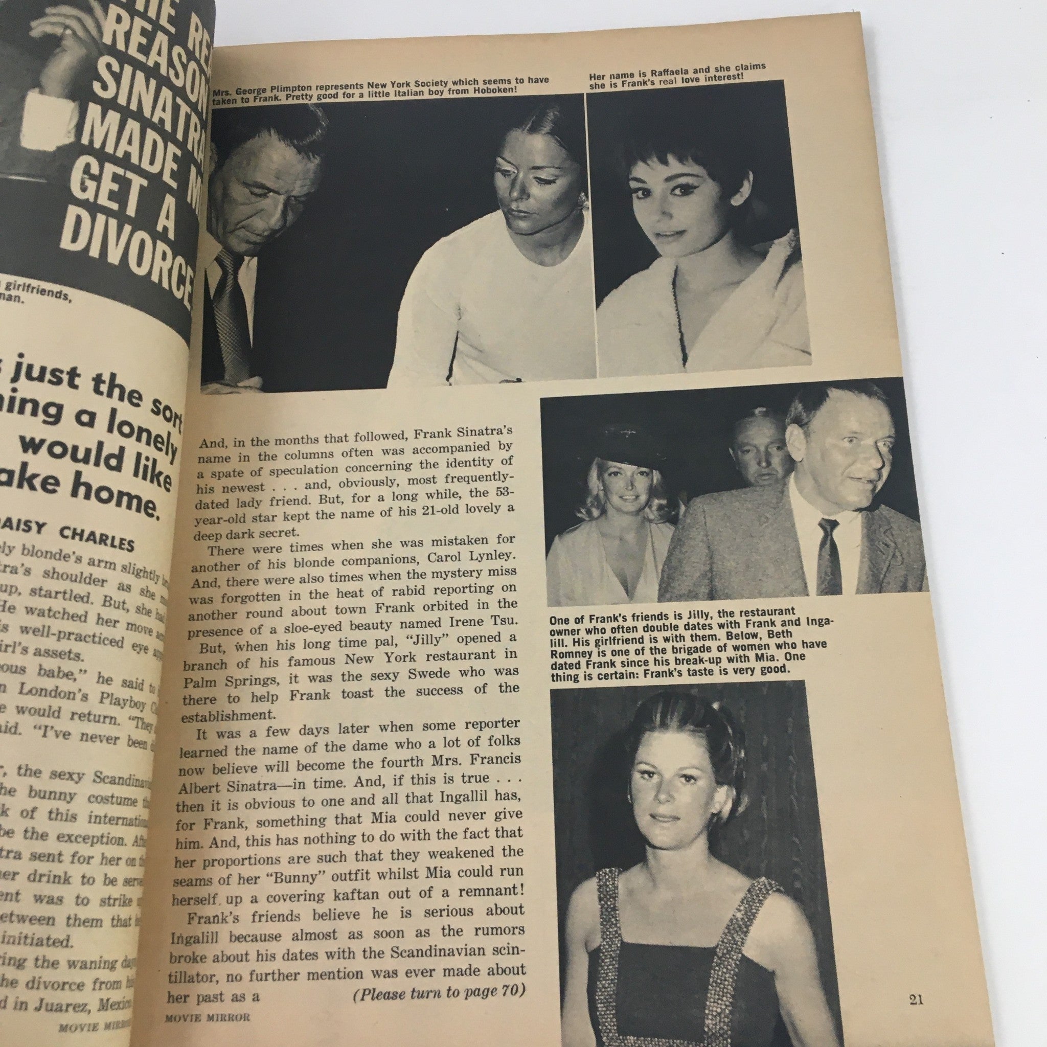 Movie Mirror Magazine February 1969 Frank Sinatra Got A Divorce No Label