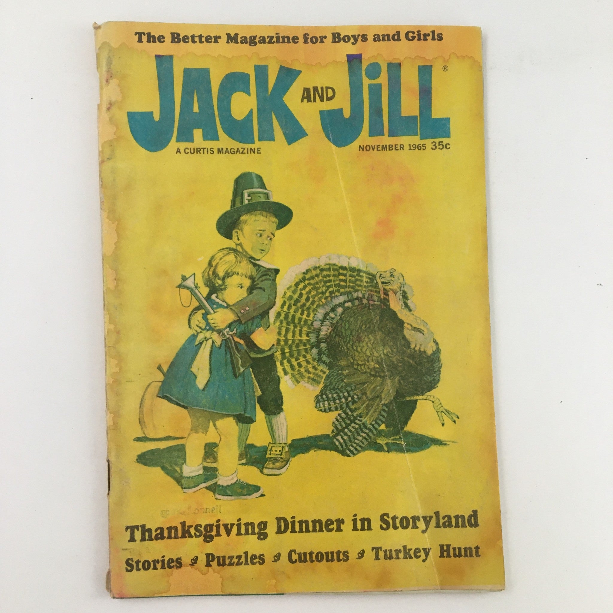 Jack and Jill Magazine November 1965 Thanksgiving Dinner in Storyland No Label