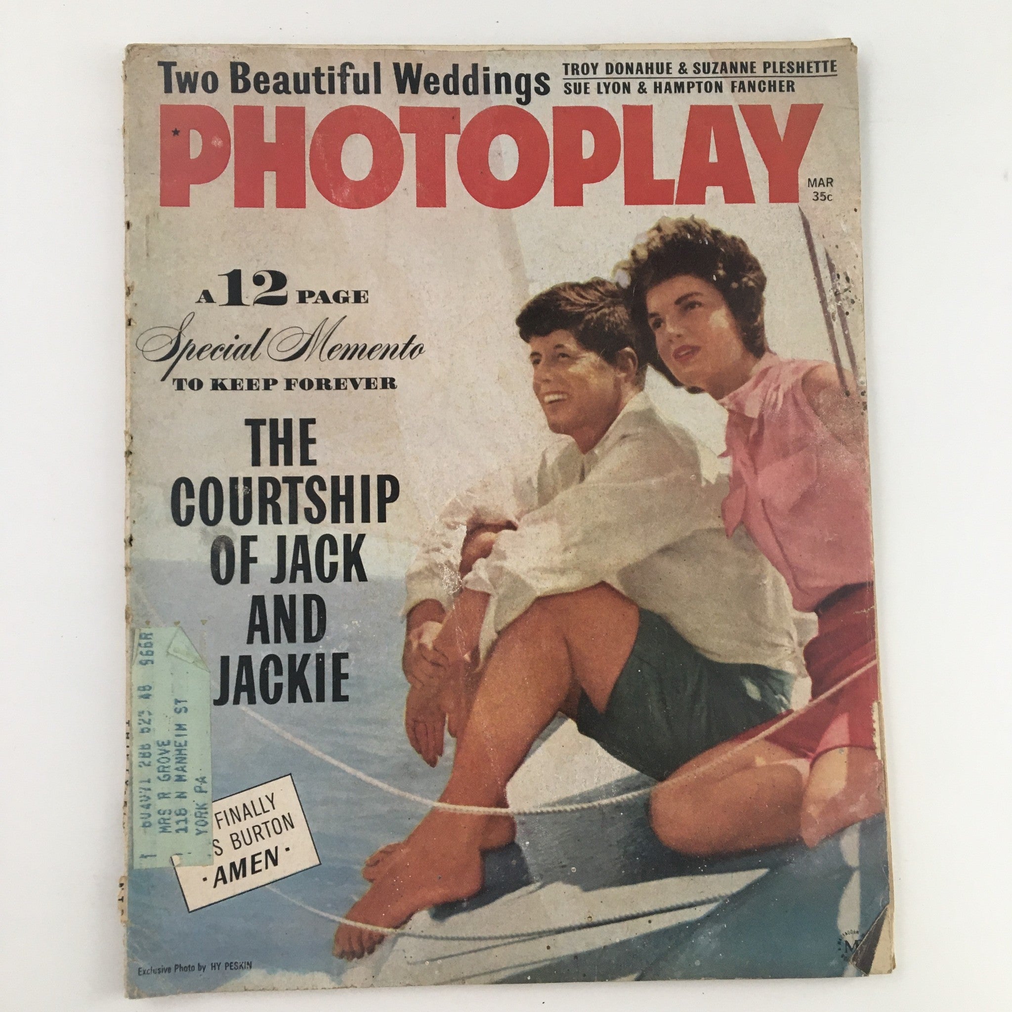 Photoplay Magazine March 1964 John F. Kennedy and Jacqueline Kennedy Courtship