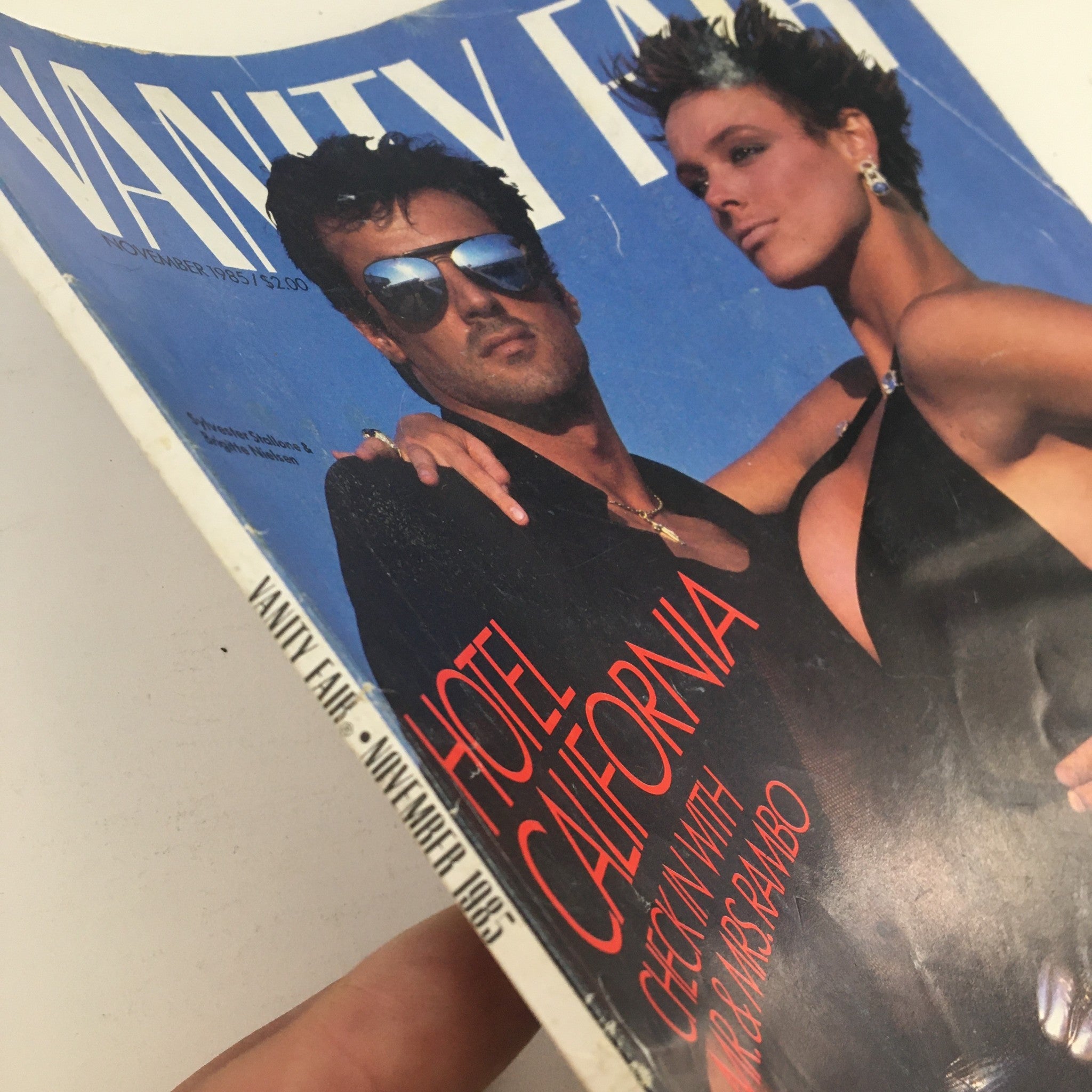 Vanity Fair Magazine November 1985 Sylvester Stallone and Brigitte Nielsen