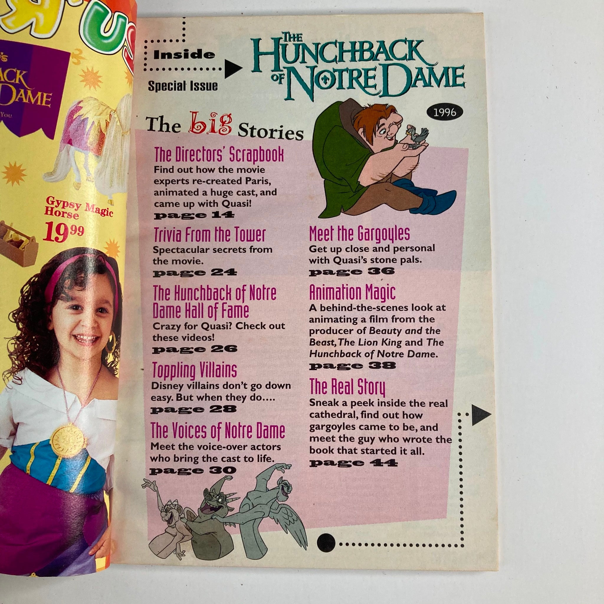 Disney Adventures Magazine July 31 1996 The Hunchback of Notre Dame No Label