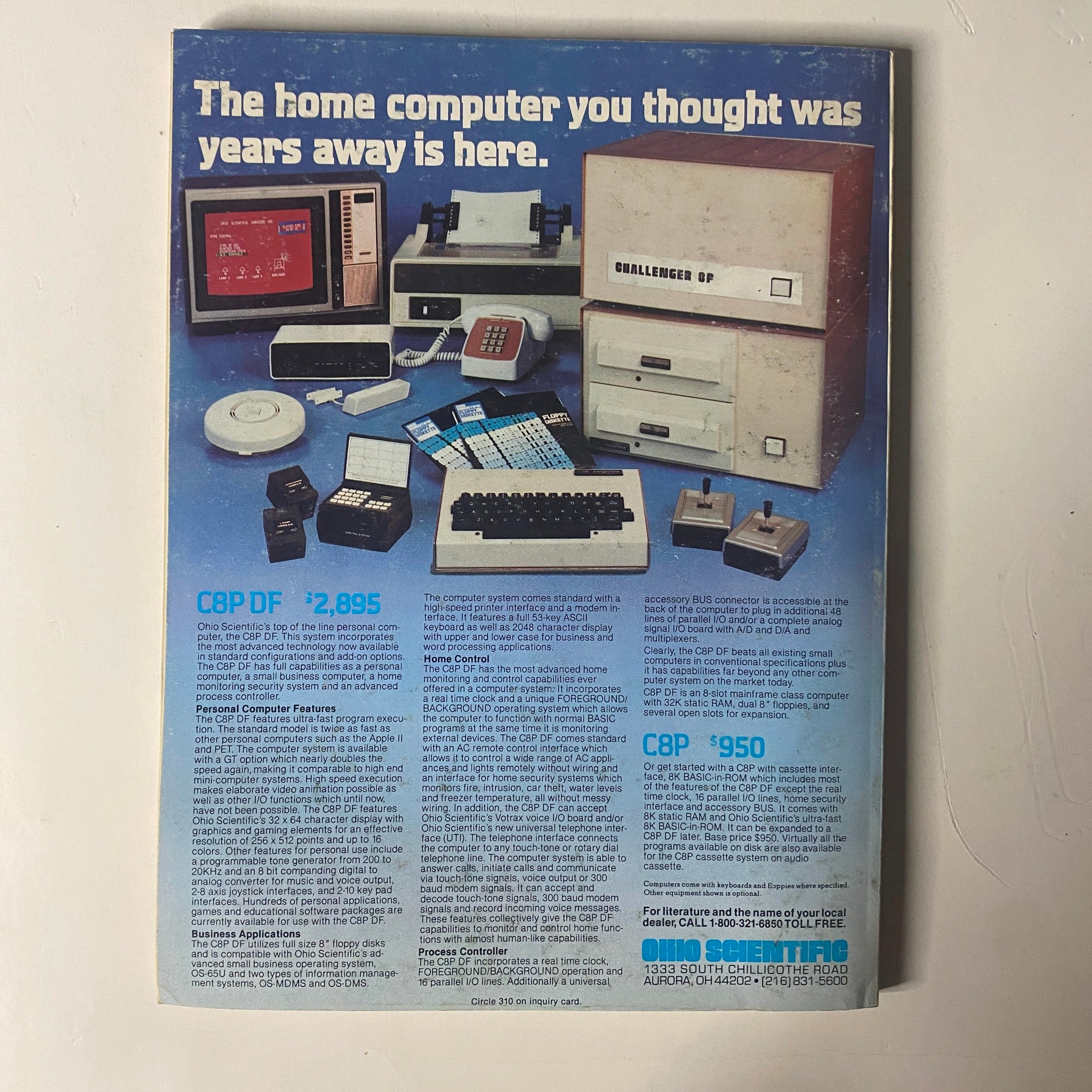 Advertisement from Byte Magazine August 1980 Vol 5 No 8 showcasing a personal computer setup with pricing, featuring various computer components and accessories.