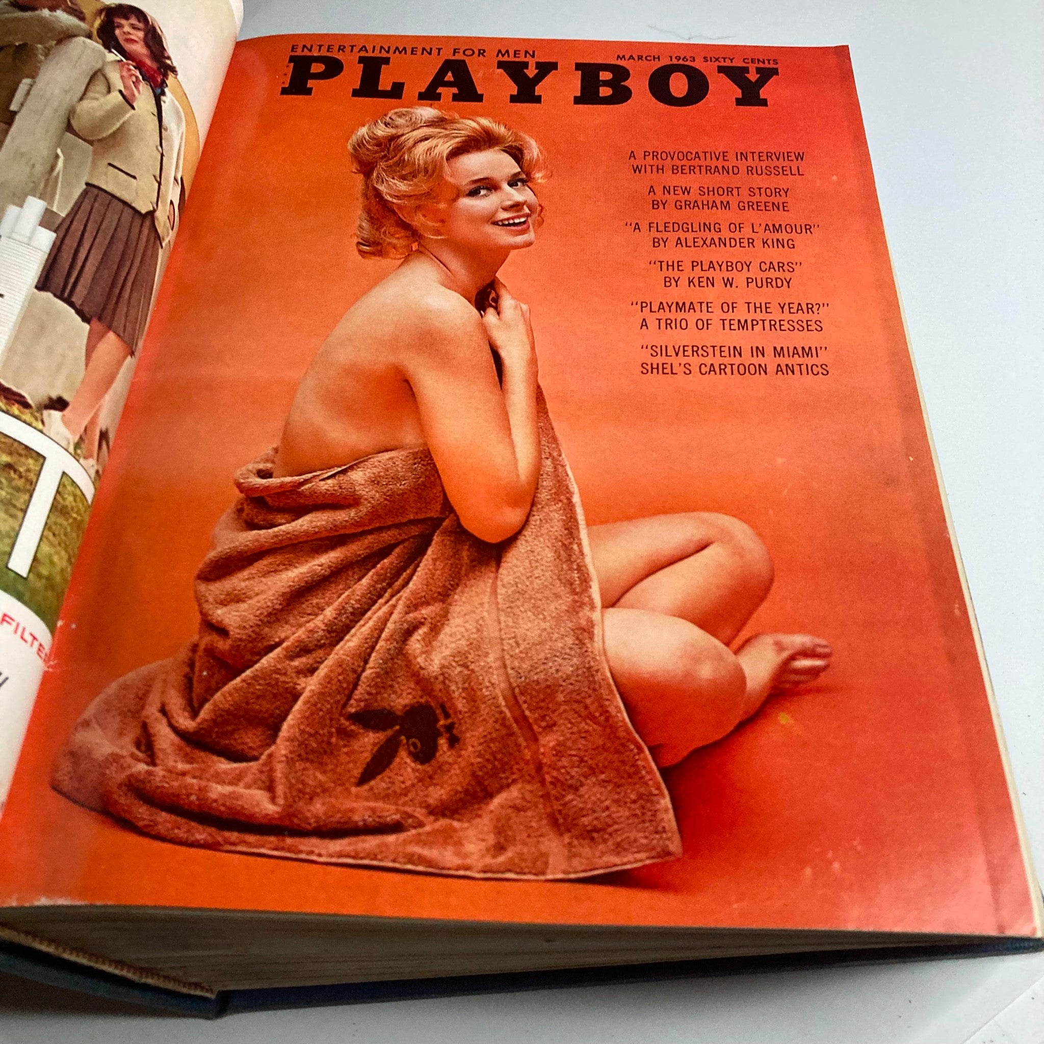 Complete 1963 Original Playboy Magazine January - December Bound