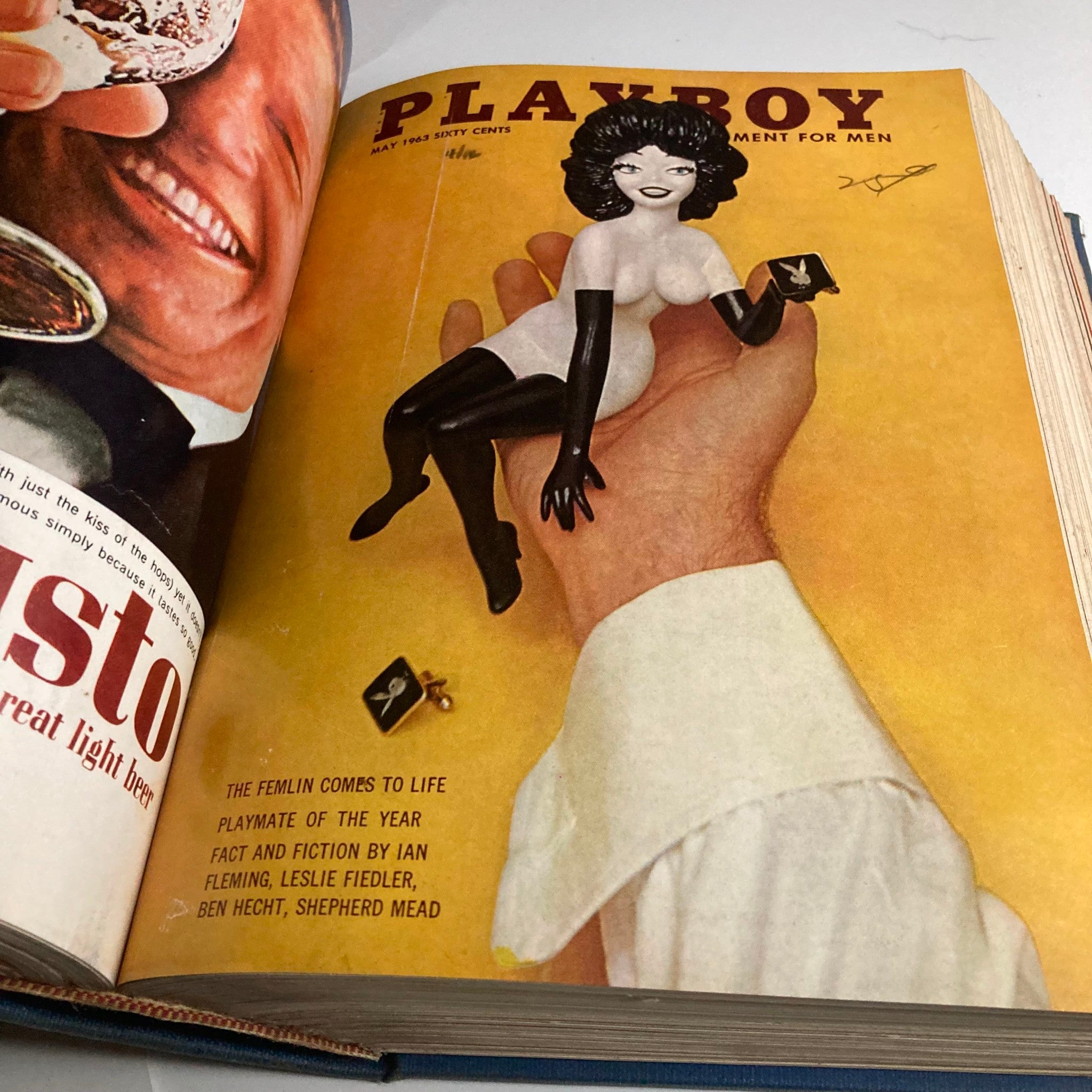 Complete 1963 Original Playboy Magazine January - December Bound