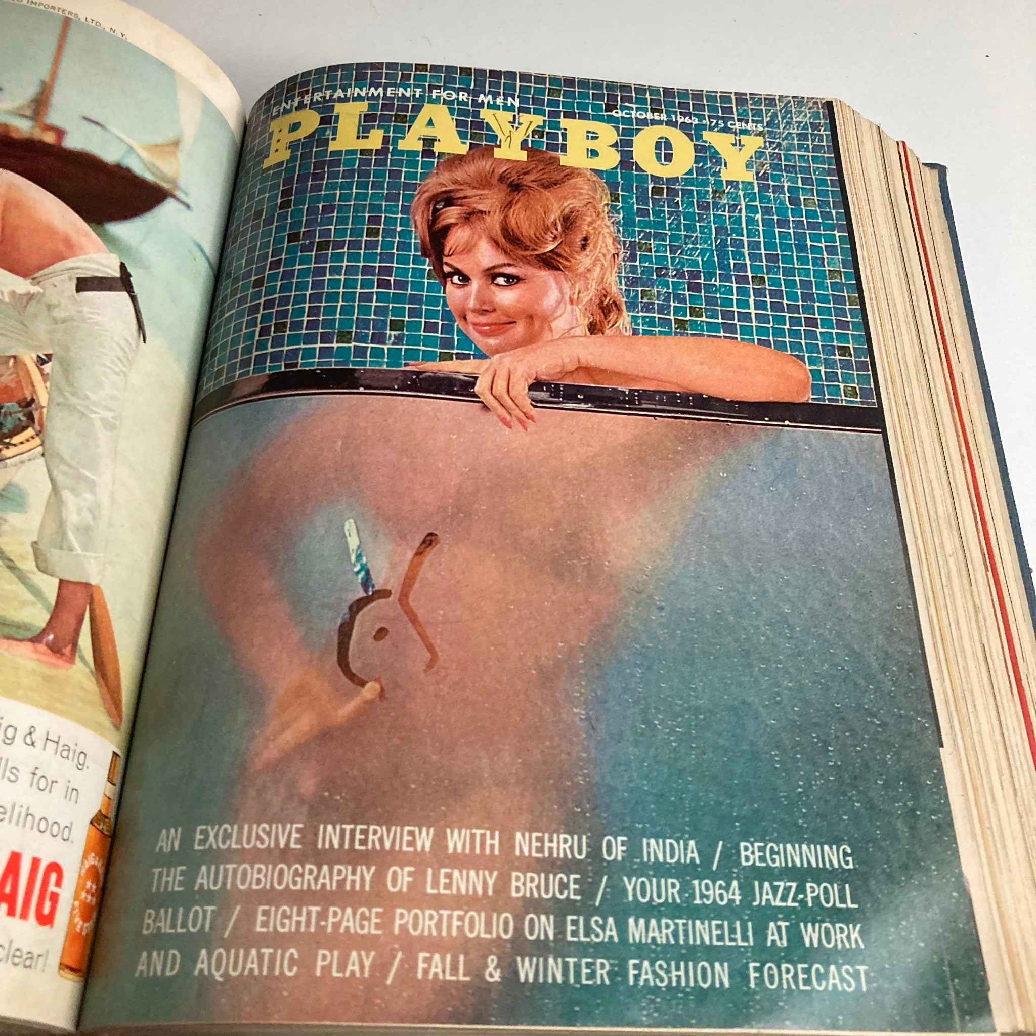 Complete 1963 Original Playboy Magazine January - December Bound