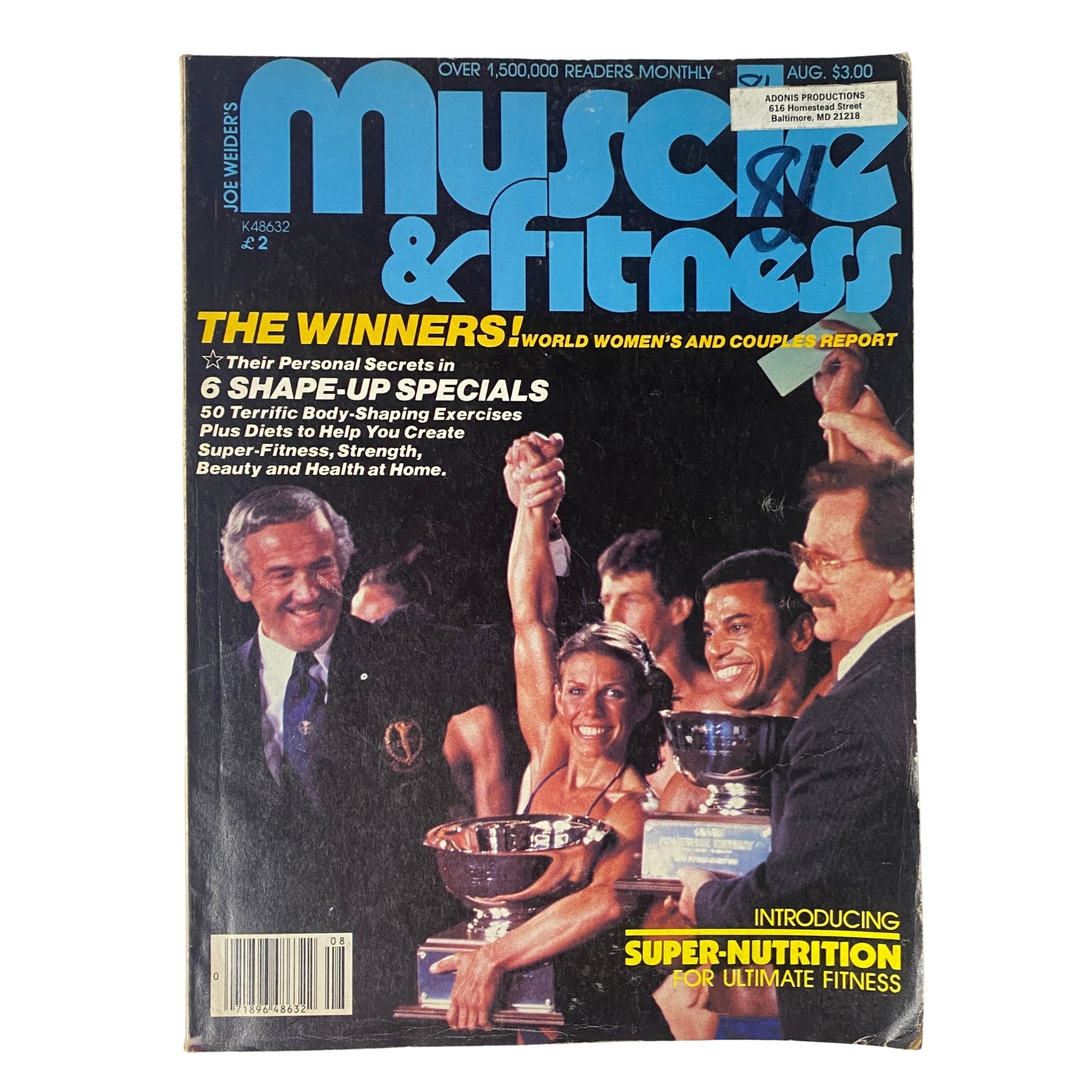 Cover of Muscle & Fitness Magazine, August 1981 featuring Chris Dickerson and Lynn Conkwright, showcasing bodybuilding and fitness articles.