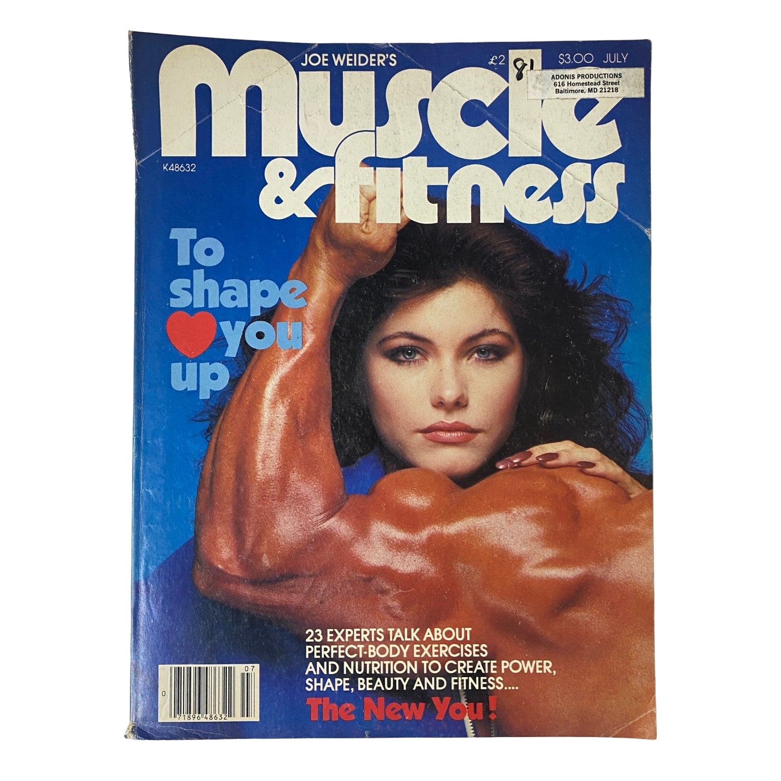 Muscle & Fitness Magazine July 1981 cover featuring Boyer Coe and Ingrid Andersen, showcasing fitness and bodybuilding themes.