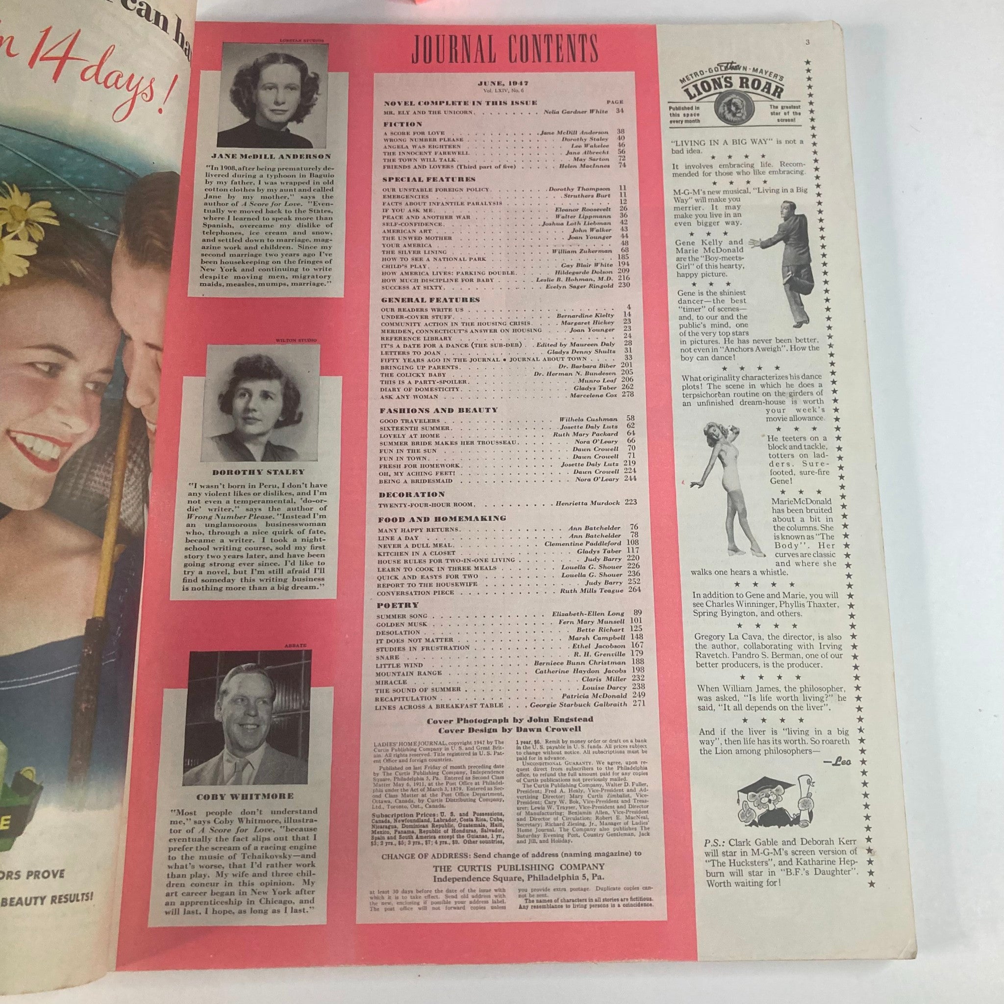 Ladies' Home Journal Magazine June 1947 Vol 64 No. 6 The Unwed Mother