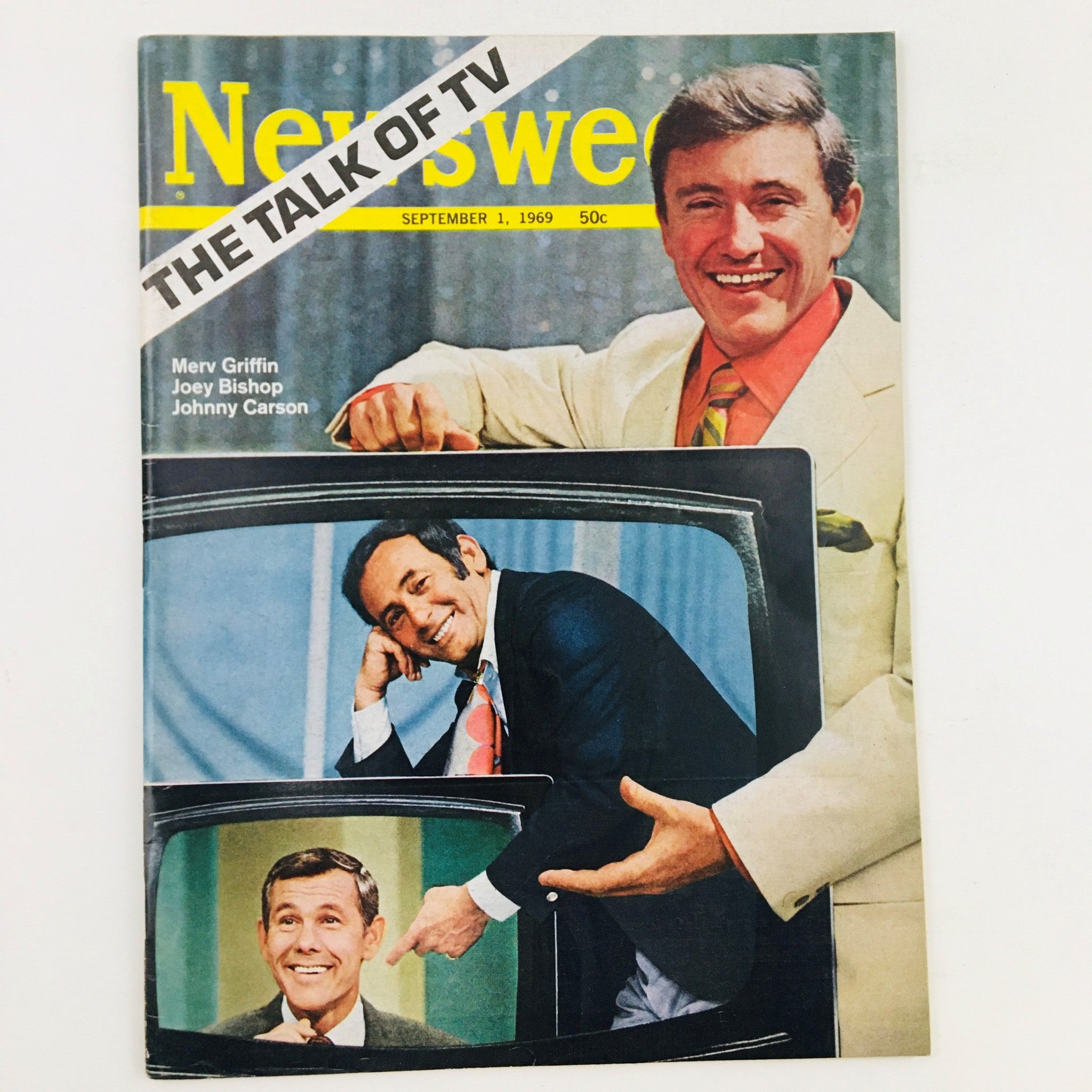 Newsweek Magazine September 1 1969 Merv Grifftin, Joey Bishop & Carson No Label