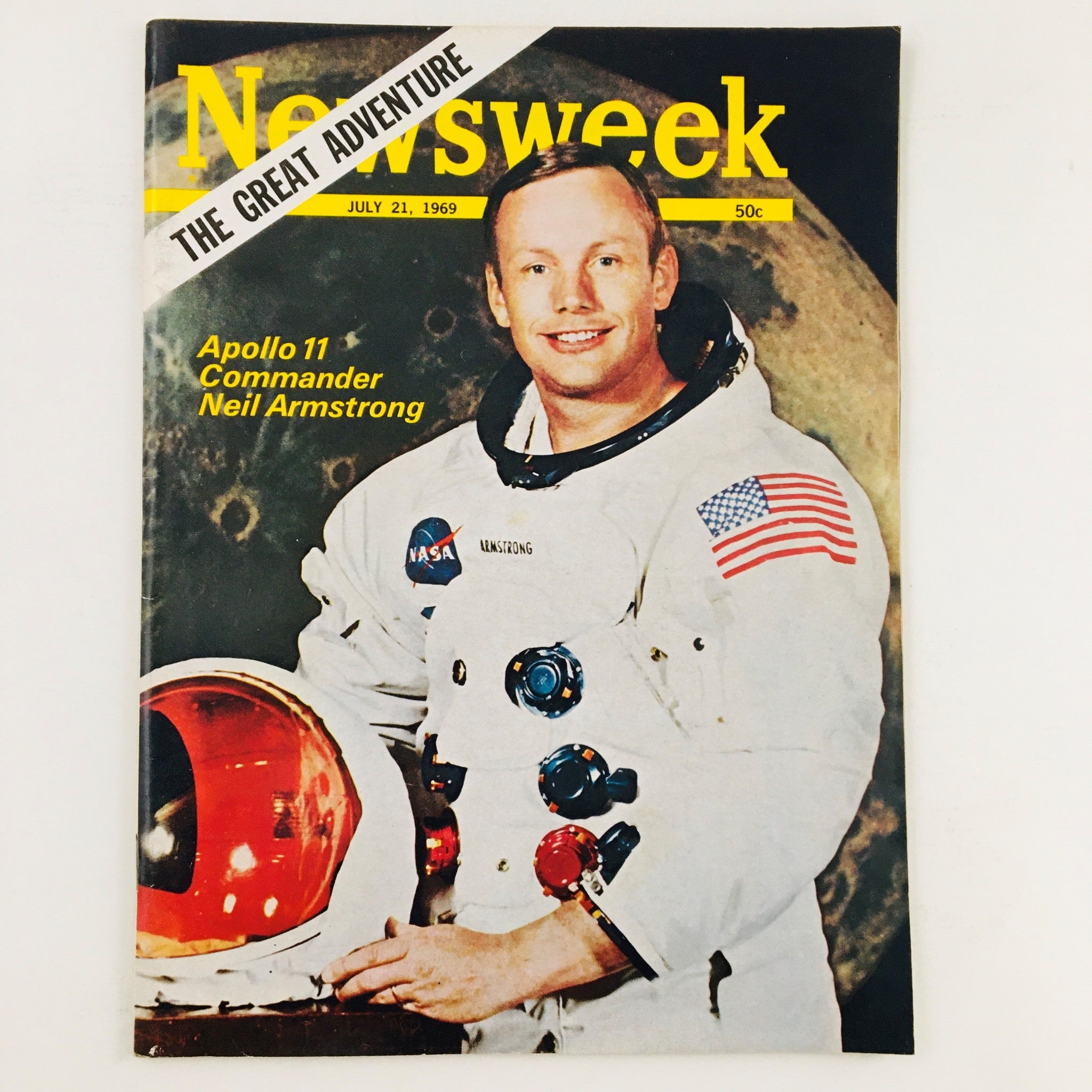 Cover of Newsweek Magazine, July 21, 1969, featuring Apollo 11 Commander Neil Armstrong