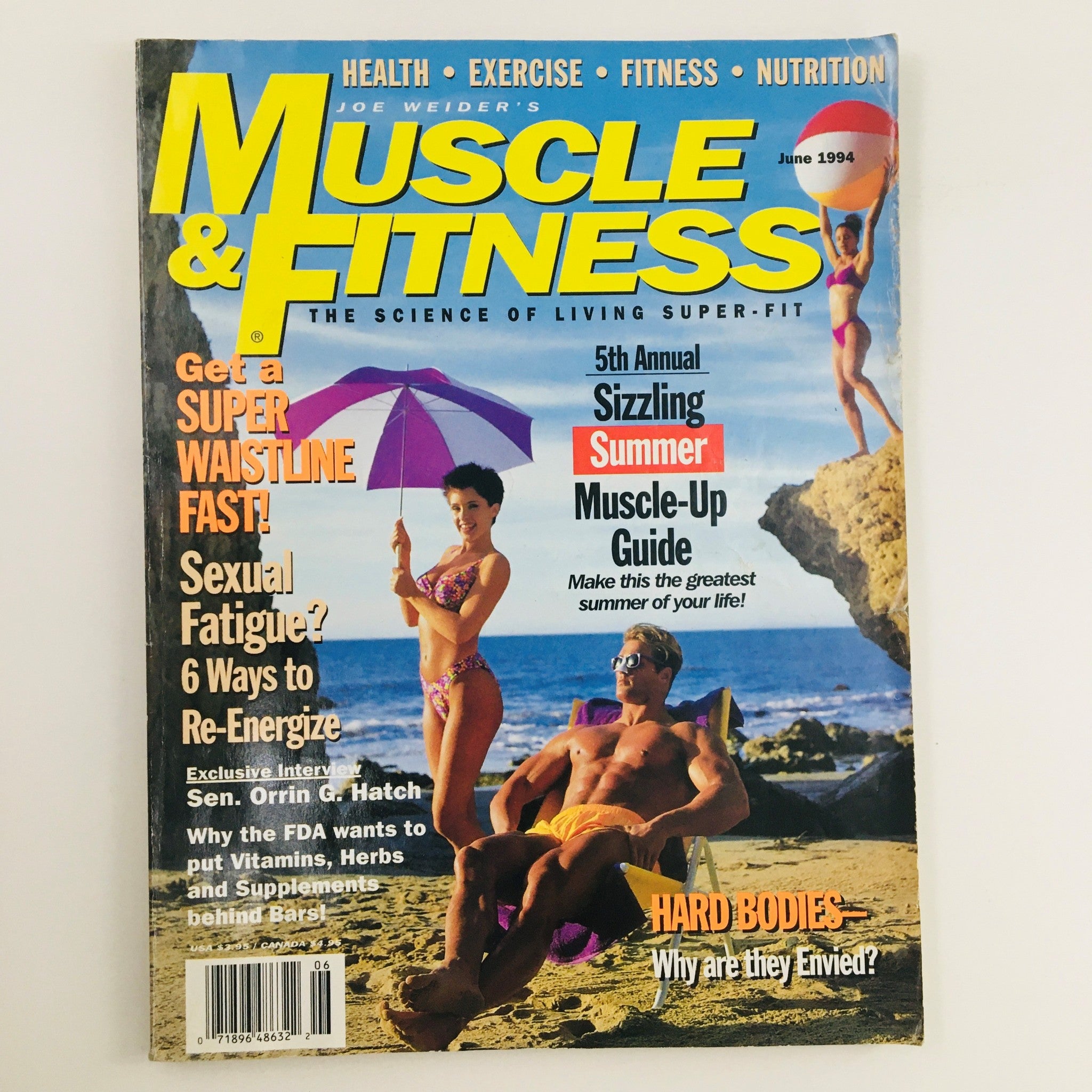 Cover of Muscle & Fitness Magazine June 1994 featuring George Turner, showcasing fitness themes and summer fitness tips.