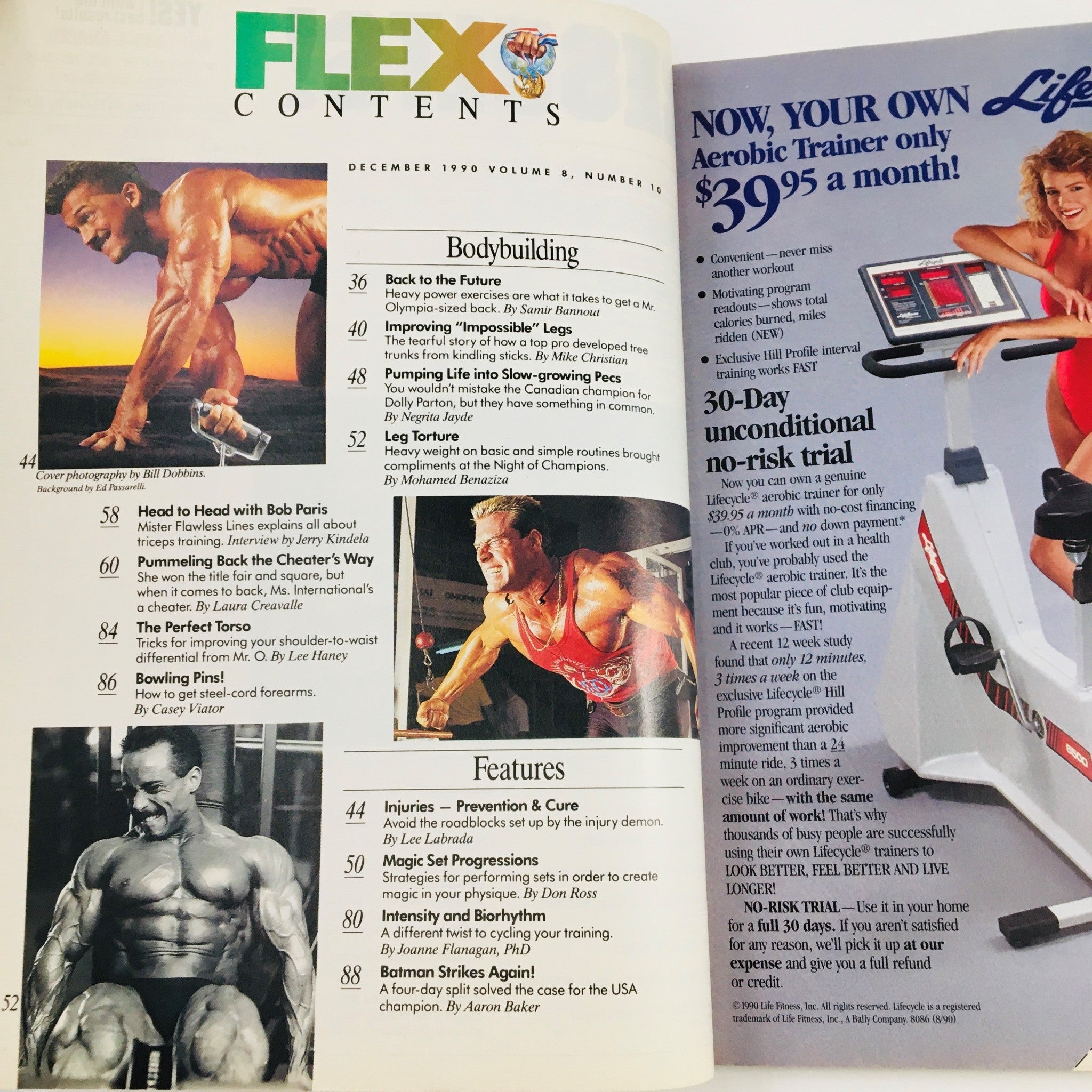Joe Weider's Flex Magazine December 1990 Lee Labrada & Mohammed Benaziza