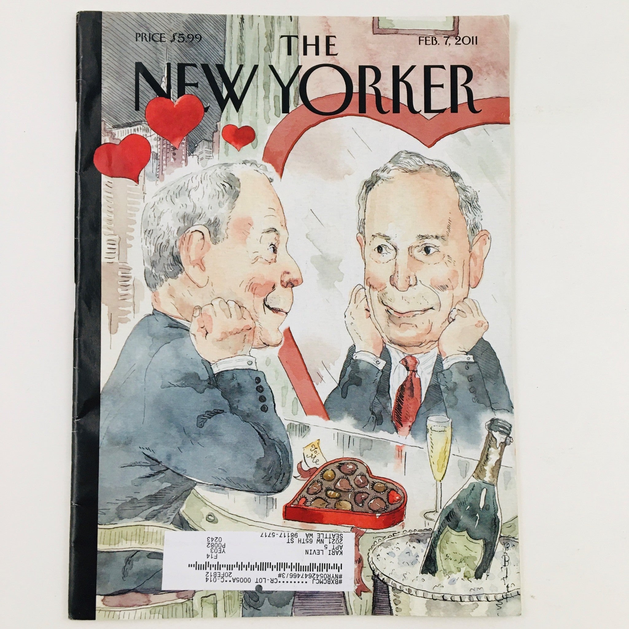 The New Yorker Magazine February 7 2018 Theme Bloom in Love by Barry Blitt