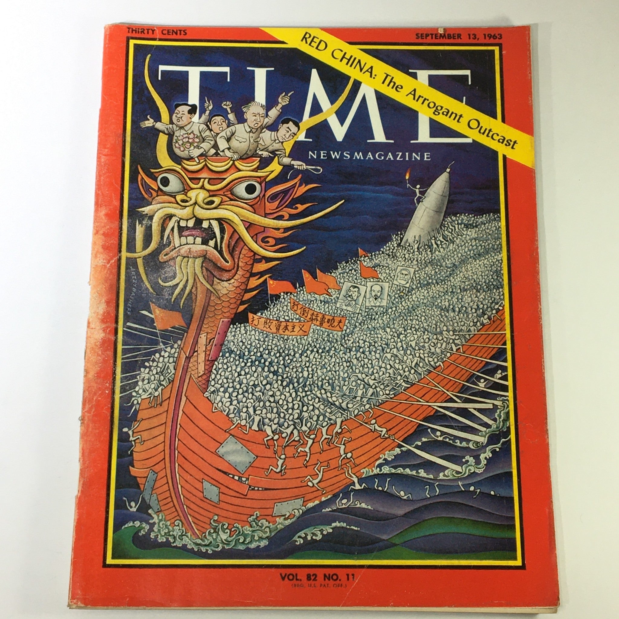 VTG Time Magazine September 13 1963 Vol 82 #11 - Red China: The Arrogant Outcast