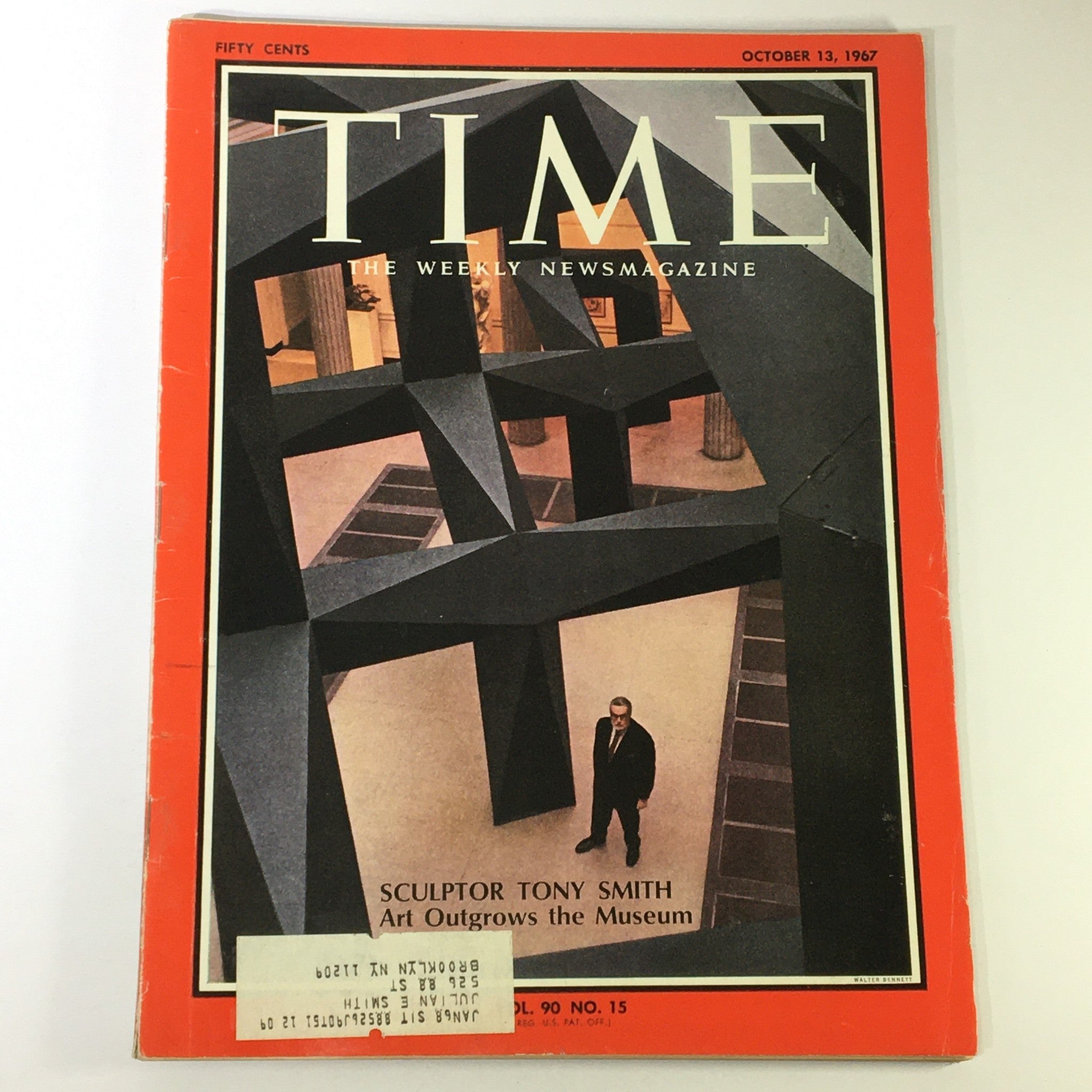 VTG Time Magazine October 13 1967 - Sculptor Tony Smith Art Outgrows the Museum