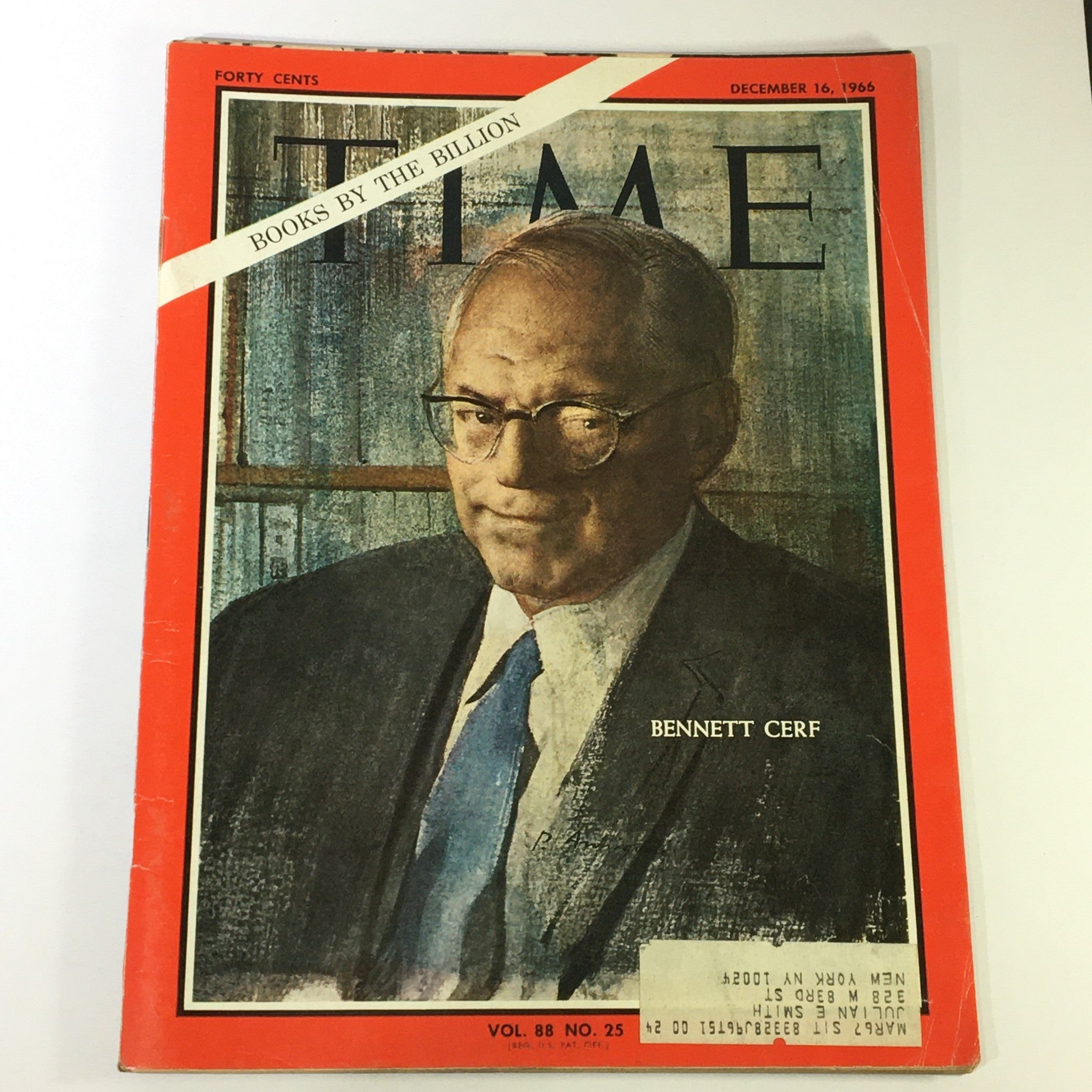 VTG Time Magazine December 16 1966 - Bennett Cerf / Books by The Billion