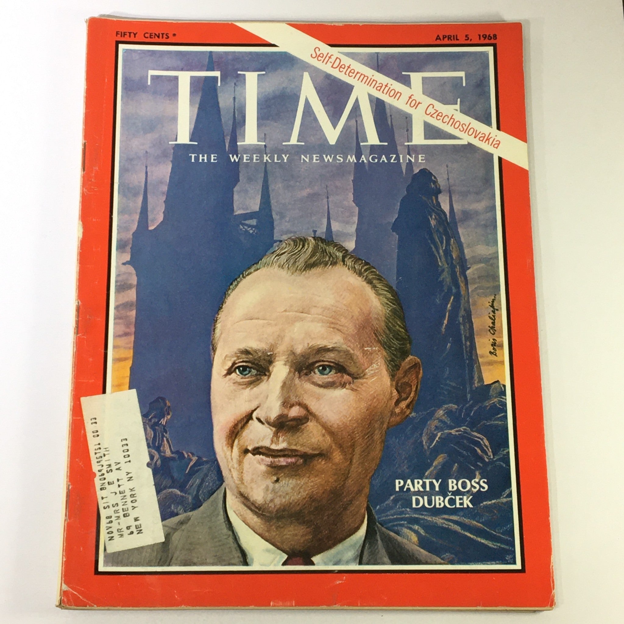 VTG Time Magazine April 5 1968 - Party Boss Dubcek for Czechoslovakia