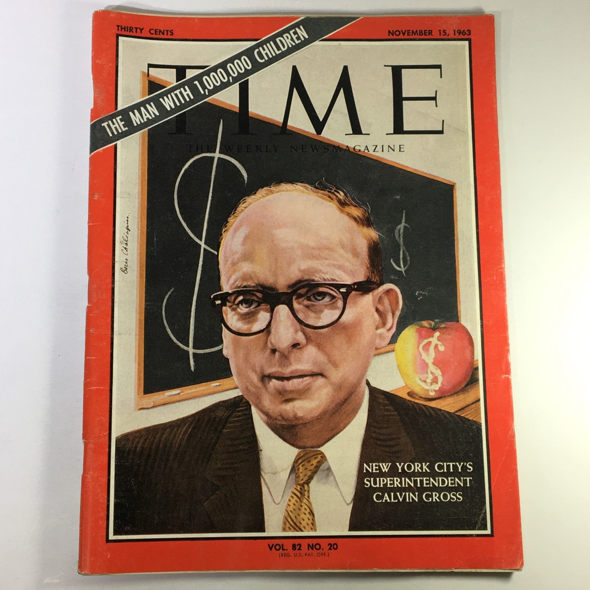 VTG Time Magazine November 15 1963 - New York City's Superintendent Calvin Gross