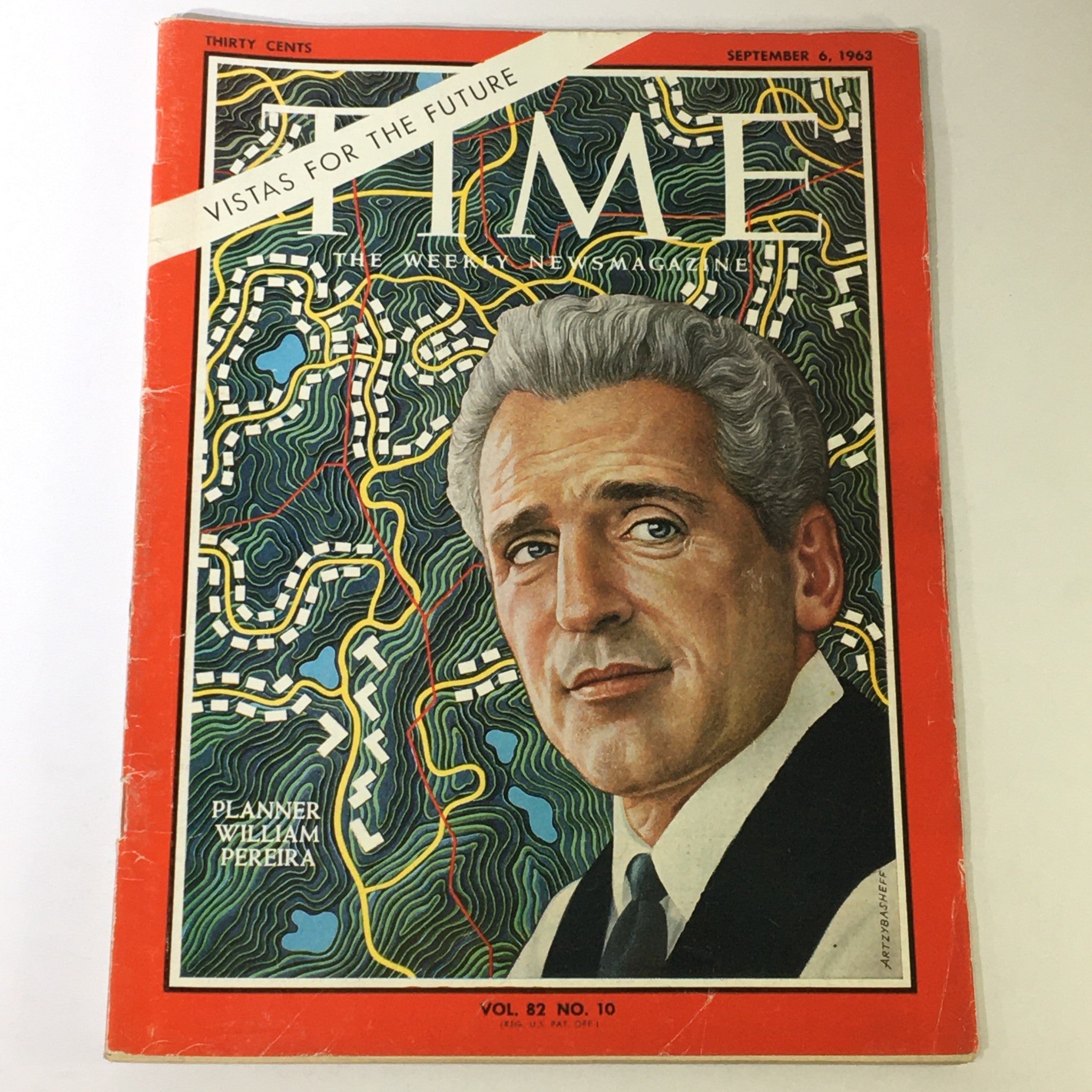 VTG Time Magazine September 6 1963 - Planner William Pereira / Newsstand