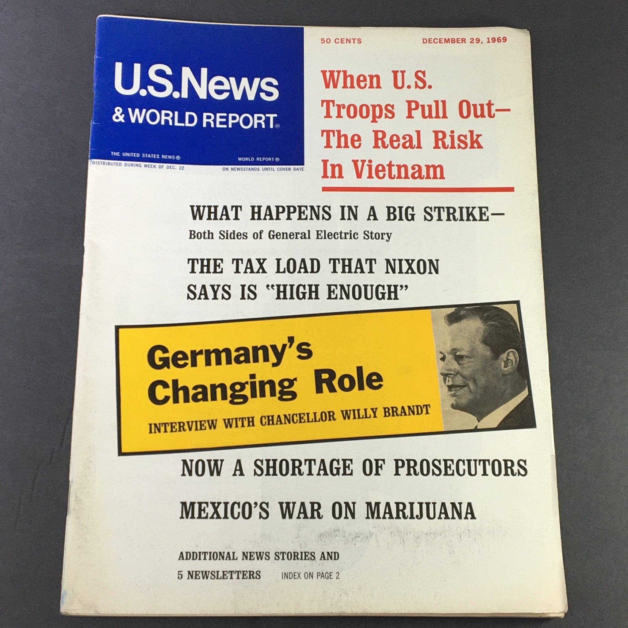 VTG US News & World Report Magazine December 29 1969 - Chancelor Willy Brandt