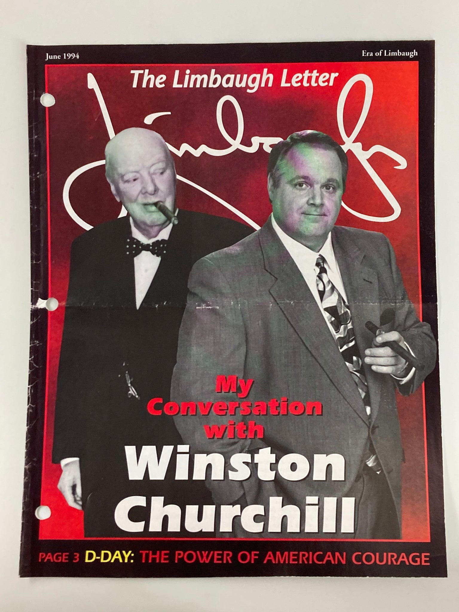 Rush Limbaugh Letter Newsletter Magazine June 1994 Winston Churchill