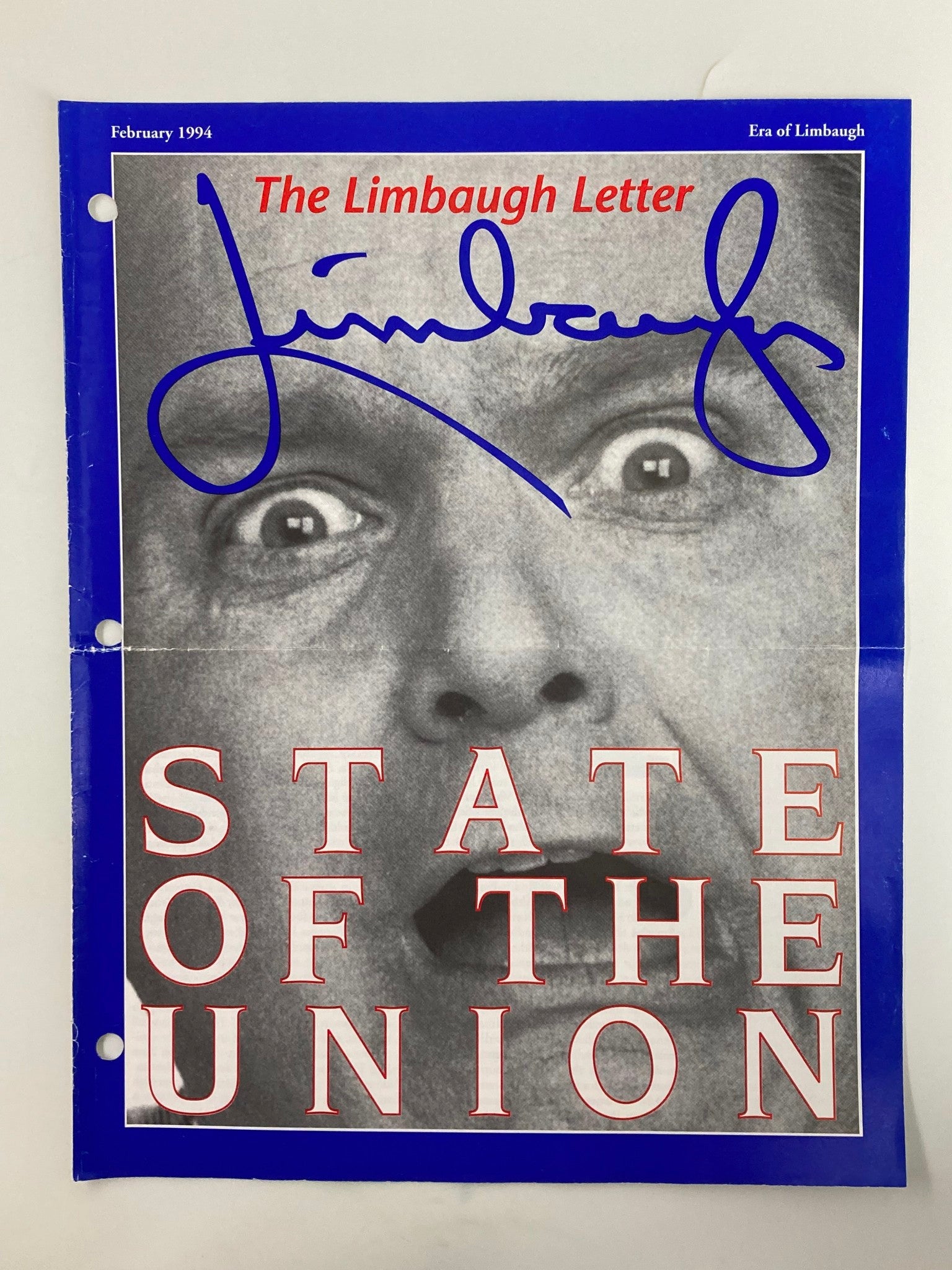 Rush Limbaugh Letter Newsletter Magazine February 1994 The State of The Union