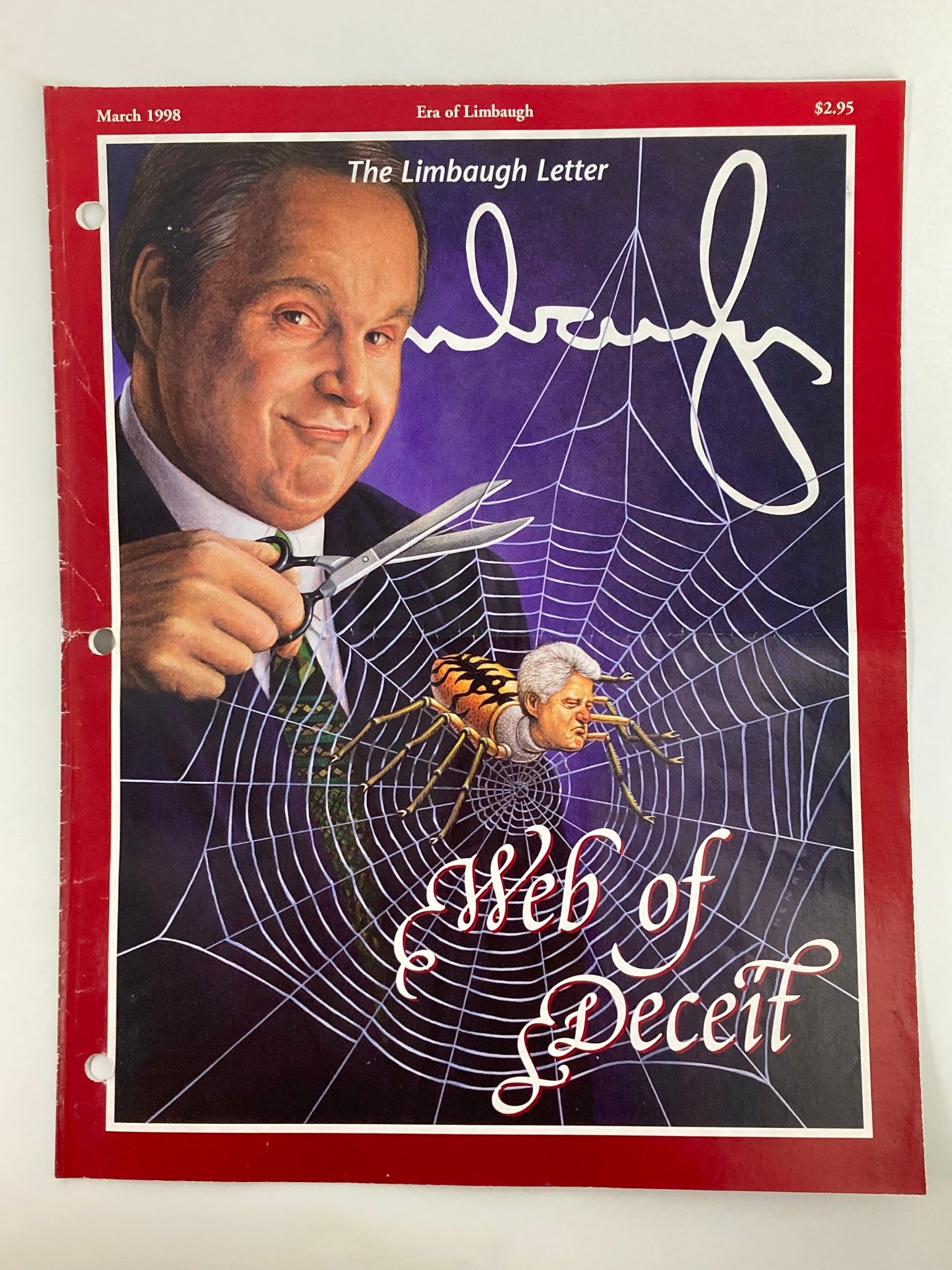 Rush Limbaugh Letter Newsletter Magazine March 1998 Web of Deceit