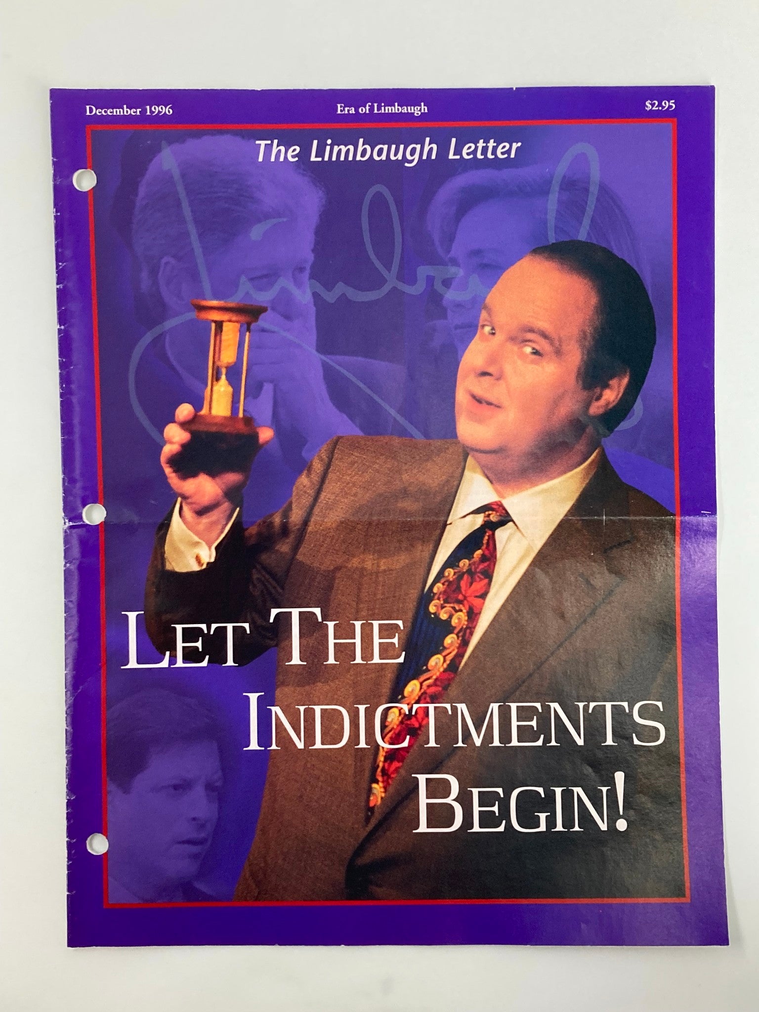 Rush Limbaugh Letter Newsletter Magazine December 1996 Let The Indictment Begin