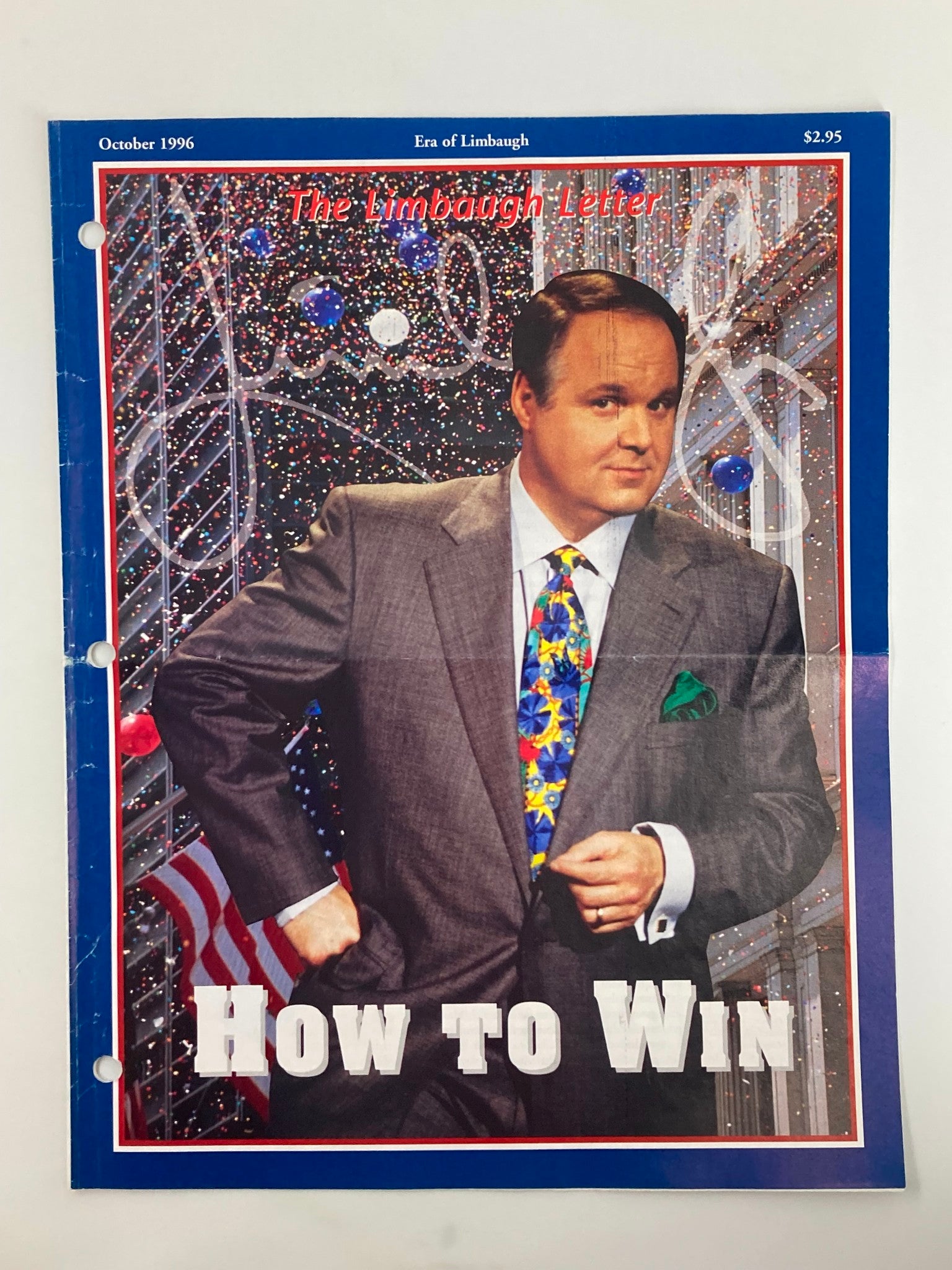 Rush Limbaugh Letter Newsletter Magazine October 1996 Limbaugh in How To Win