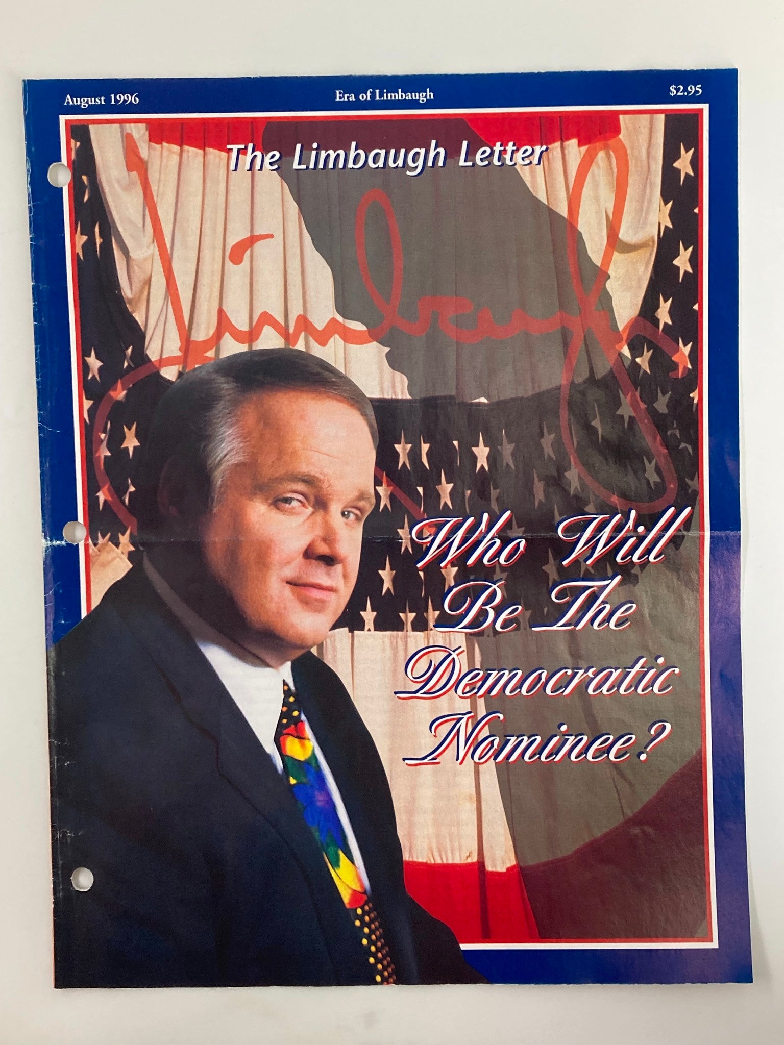 Rush Limbaugh Letter Newsletter Magazine August 1996 The Democratic Nominee