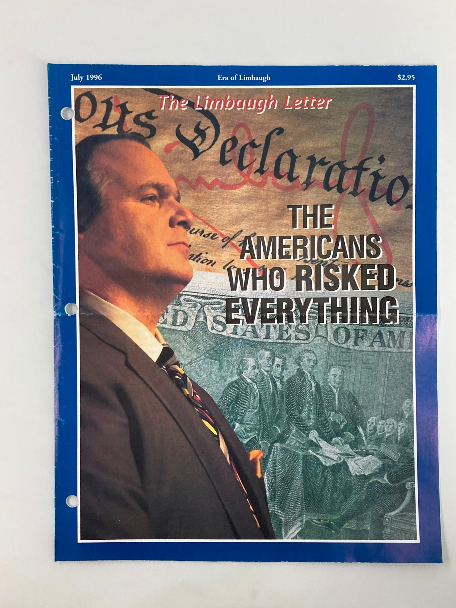 Rush Limbaugh Letter Newsletter Magazine July 1996 Americans Risked Everything