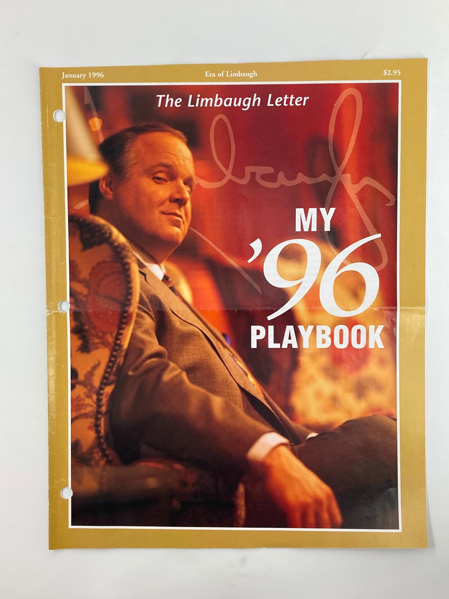 Rush Limbaugh Letter Newsletter Magazine January 1996 Rush in My '96 Playbook