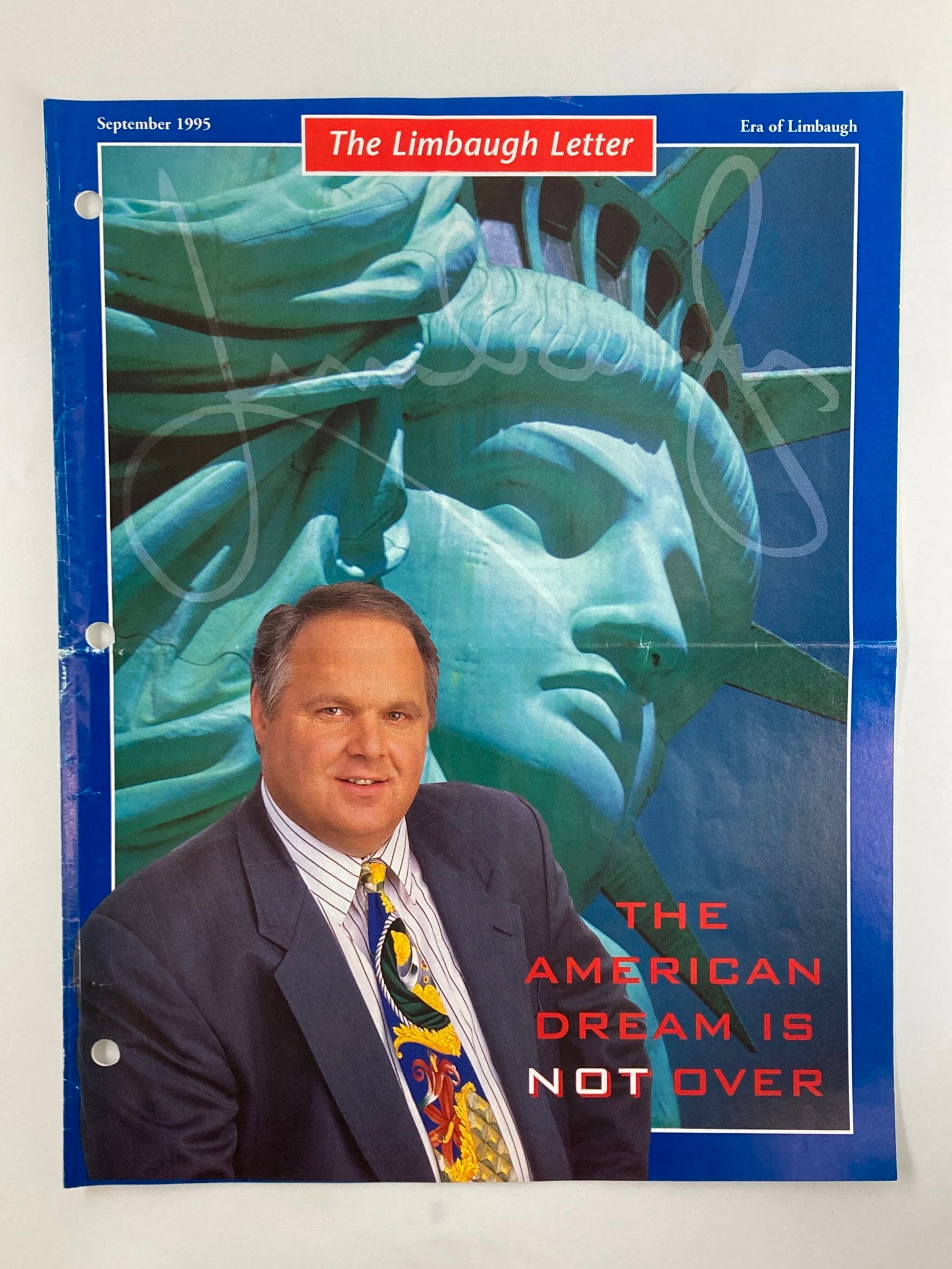 Rush Limbaugh Letter Newsletter Magazine September 1995 American Dream Not Over