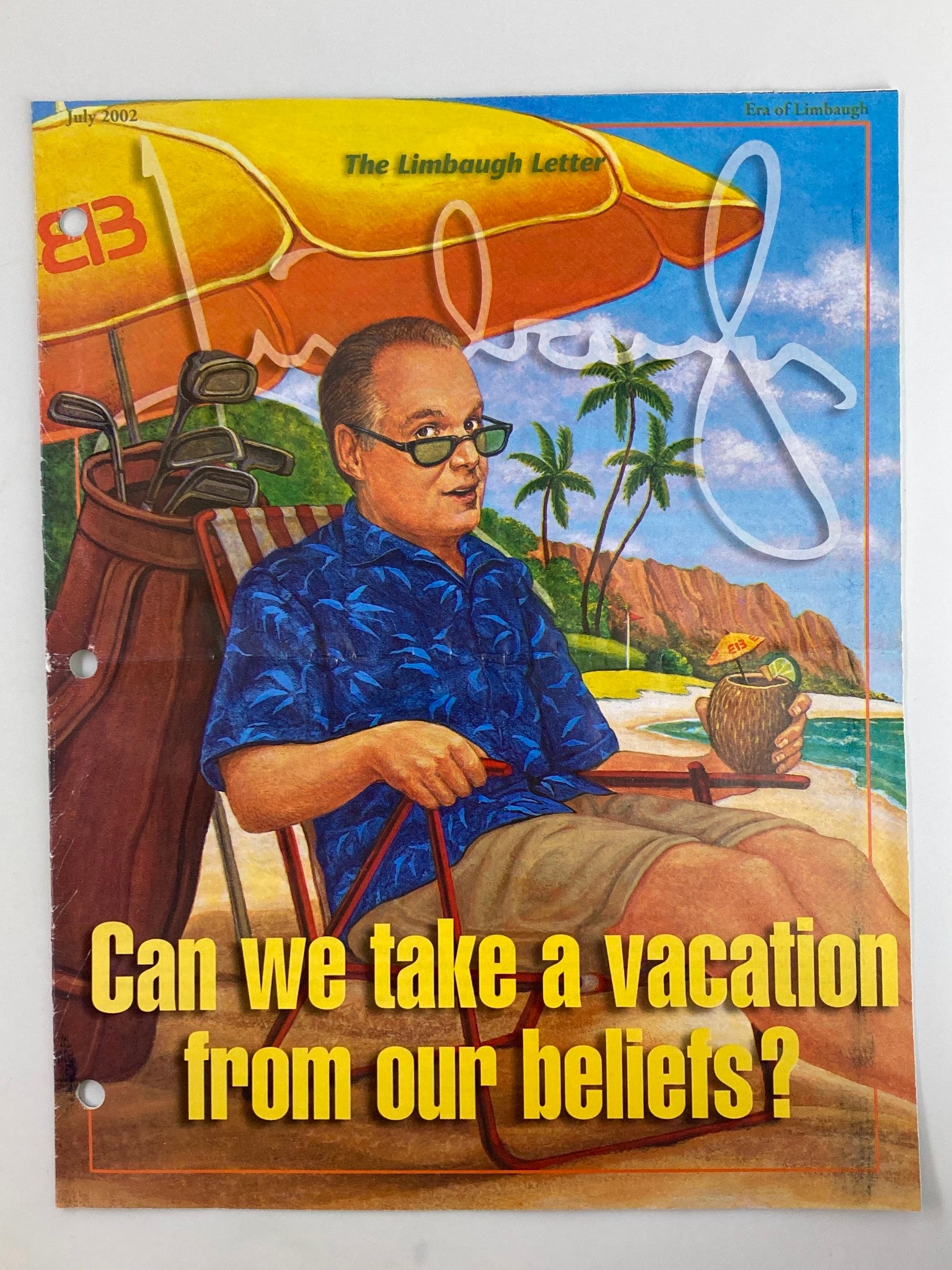 Rush Limbaugh Letter Newsletter Magazine July 2002 Can We Take A Vacation?