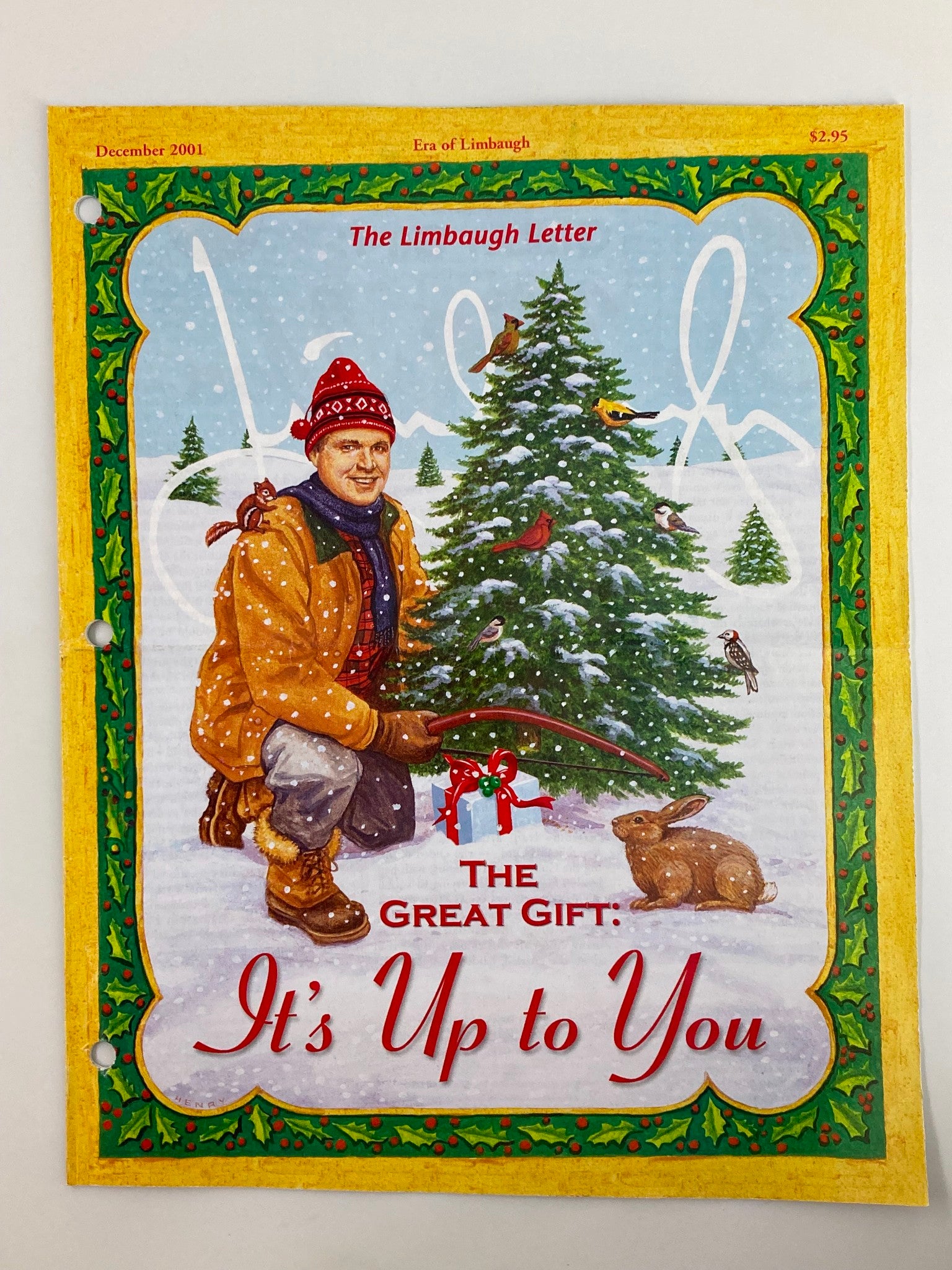 Rush Limbaugh Letter Newsletter Magazine December 2001 The Gift Is Up To You