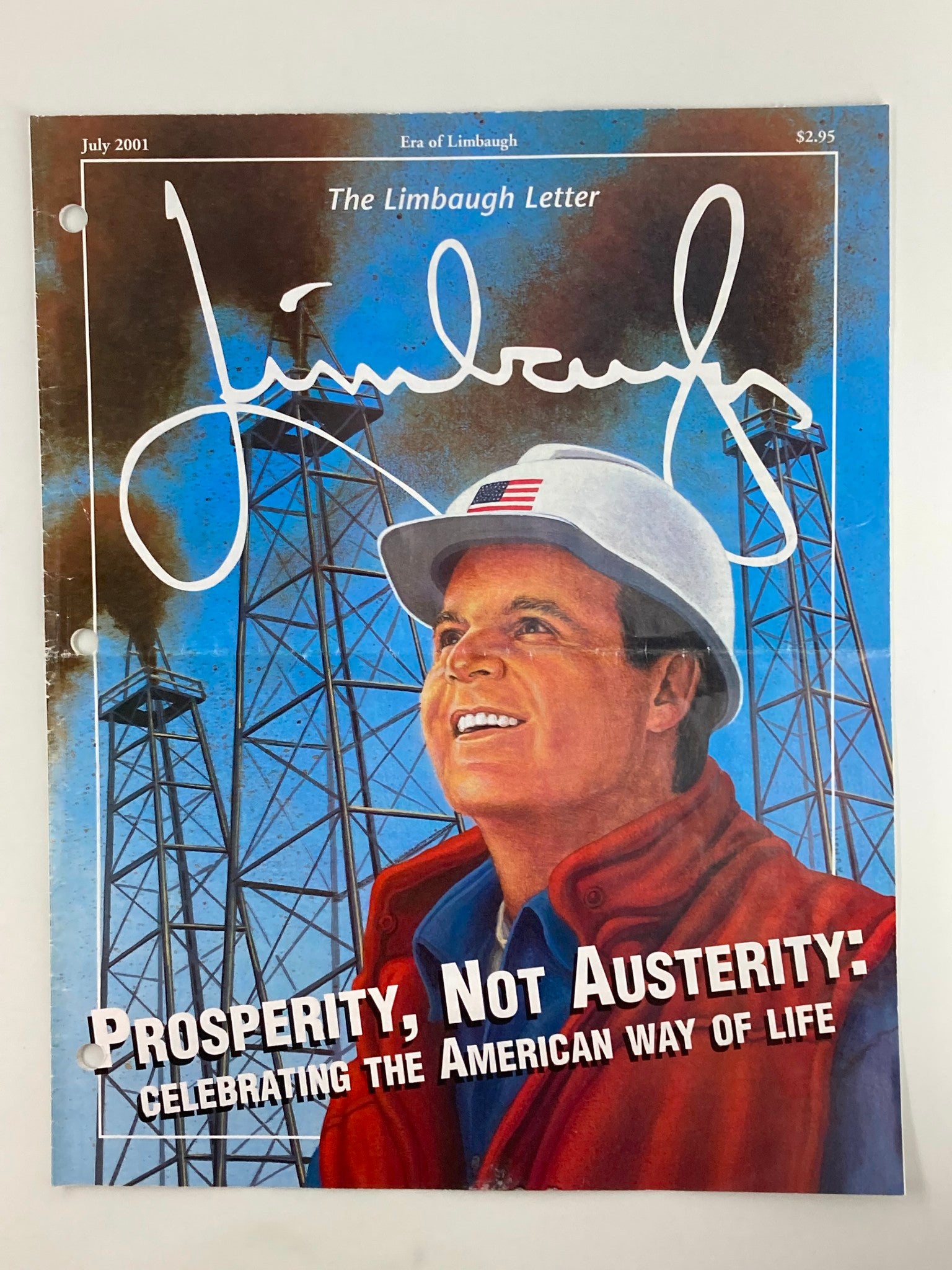 Rush Limbaugh Letter Newsletter Magazine July 2001 Prosperity Not Austerity