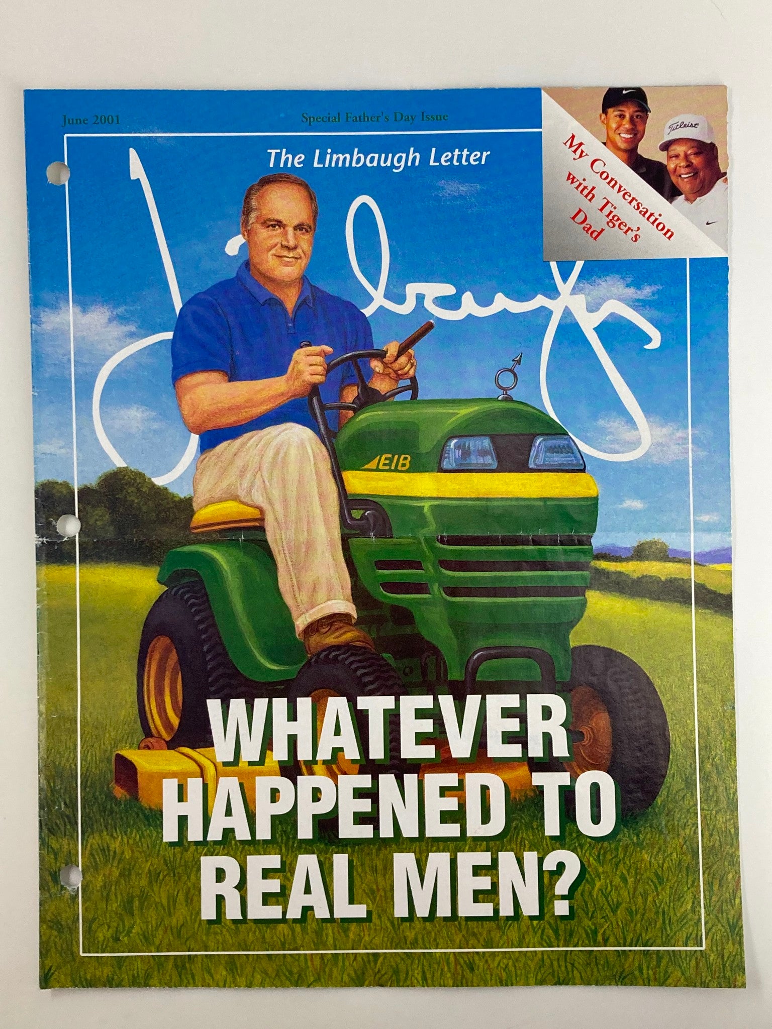 Rush Limbaugh Letter Newsletter Magazine June 2001 Tiger Woods and Earl Woods