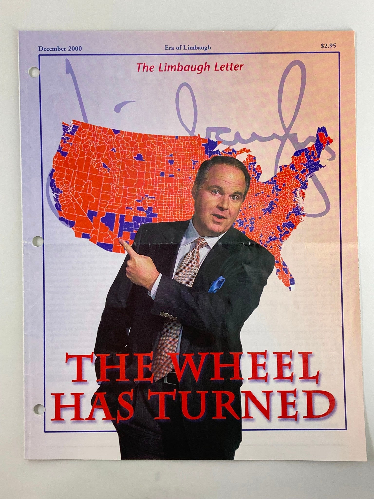 Rush Limbaugh Letter Newsletter Magazine December 2000 The Wheel Has Turned