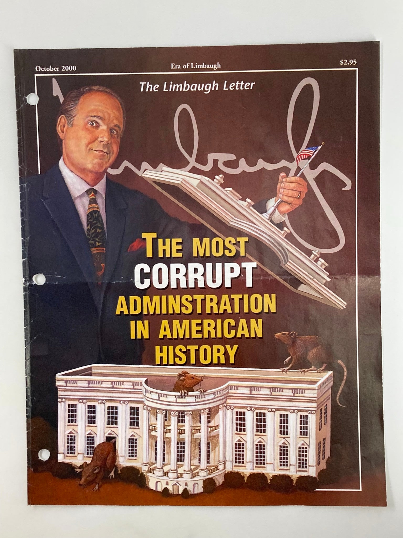 Rush Limbaugh Letter Newsletter Magazine October 2000 Corrupt Administration