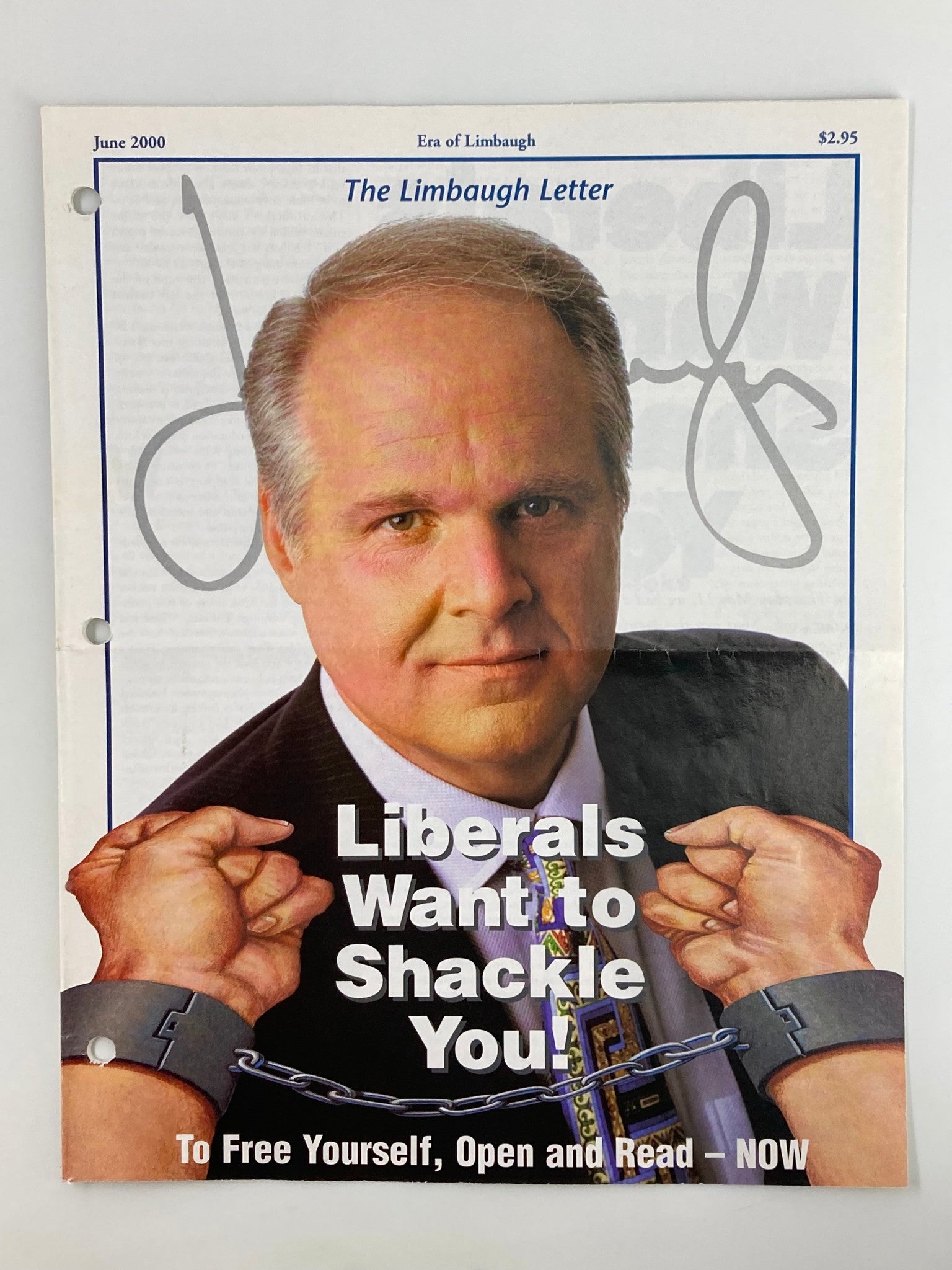 Rush Limbaugh Letter Newsletter Magazine June 2000 Liberals Want To Shackle You