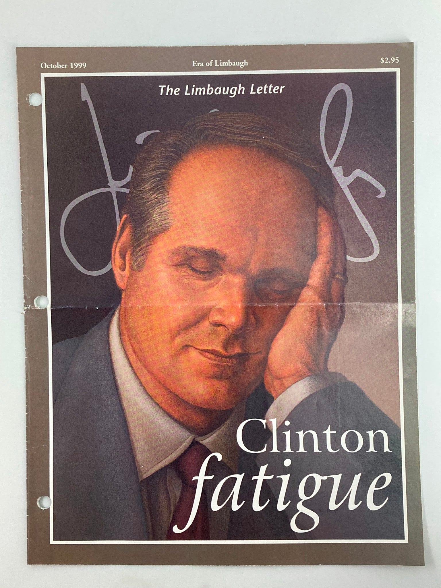 Rush Limbaugh Letter Newsletter Magazine October 1999 Bill Clinton Fatigue