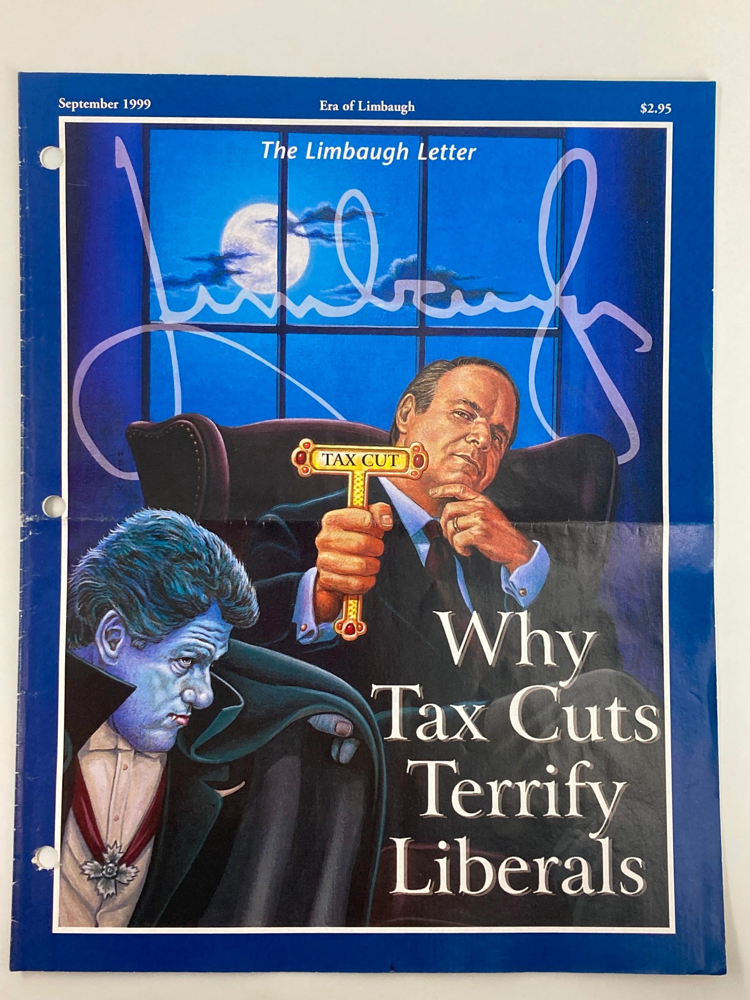 Rush Limbaugh Letter Newsletter Magazine September 1999 Tax Cut Terrify