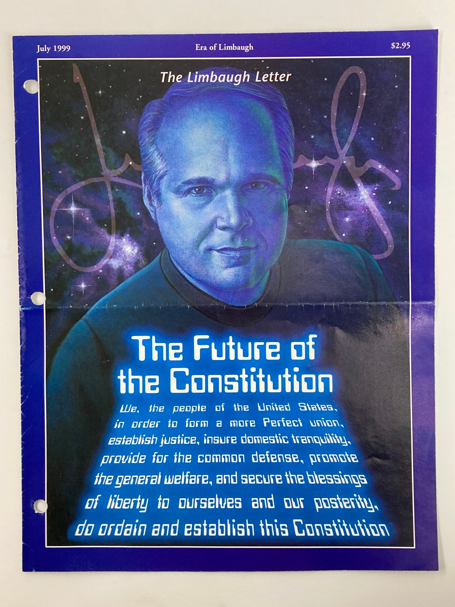 Rush Limbaugh Letter Newsletter Magazine July 1999 The Future of Constitution