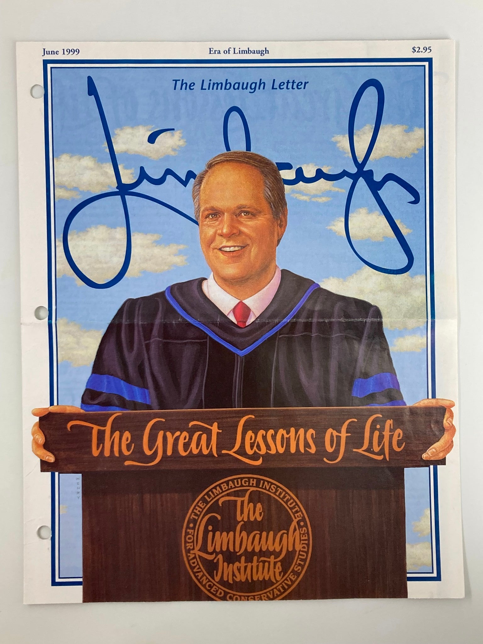 Rush Limbaugh Letter Newsletter Magazine June 1999 The Great Lessons of Life